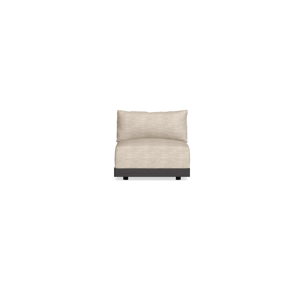 Modular Bondi Black Armless Chair in Wheat | Classic Blend