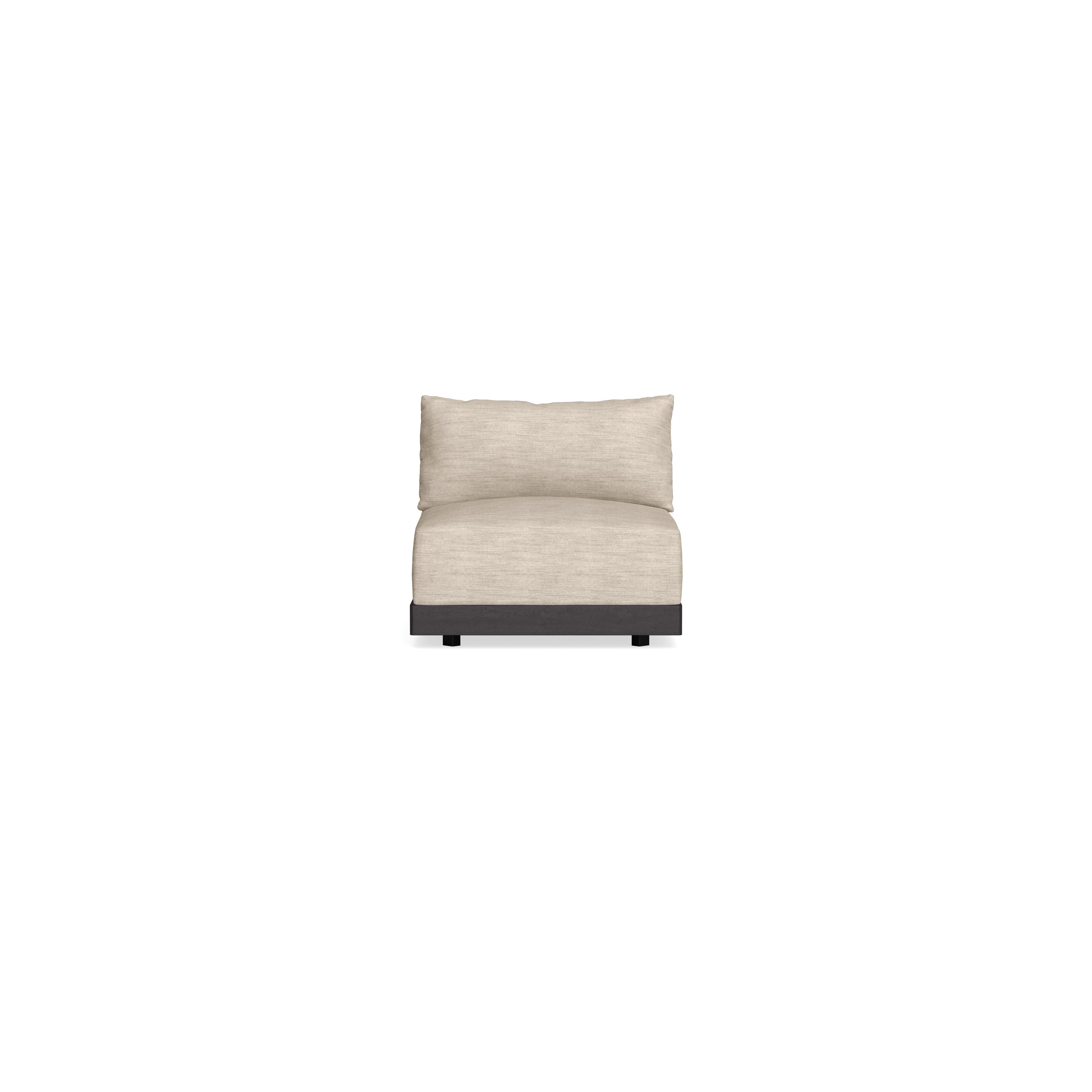 Modular Bondi Black Armless Chair in Wheat | Classic Blend