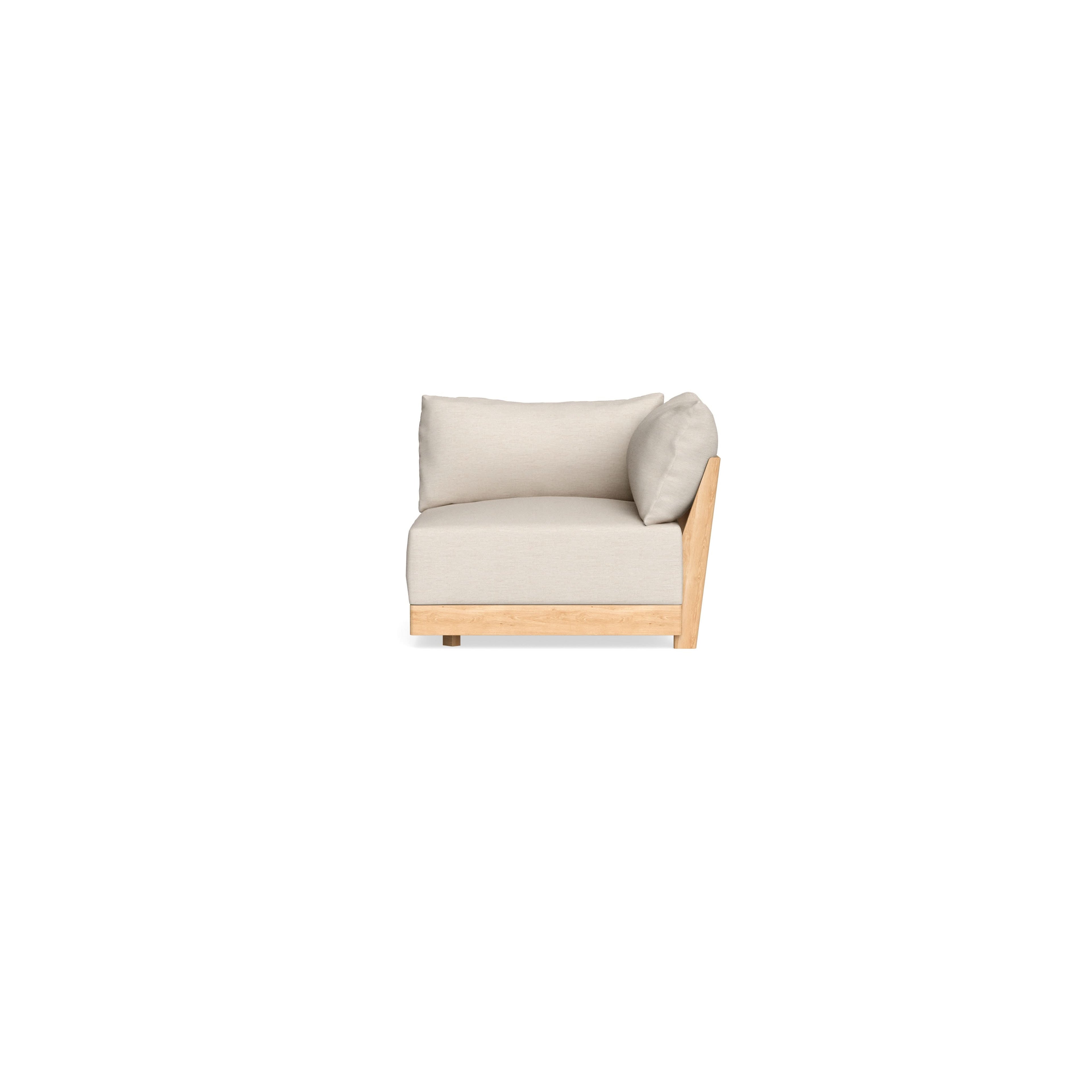 Modular Bondi Latte Corner Chair in Seashell | Classic Blend