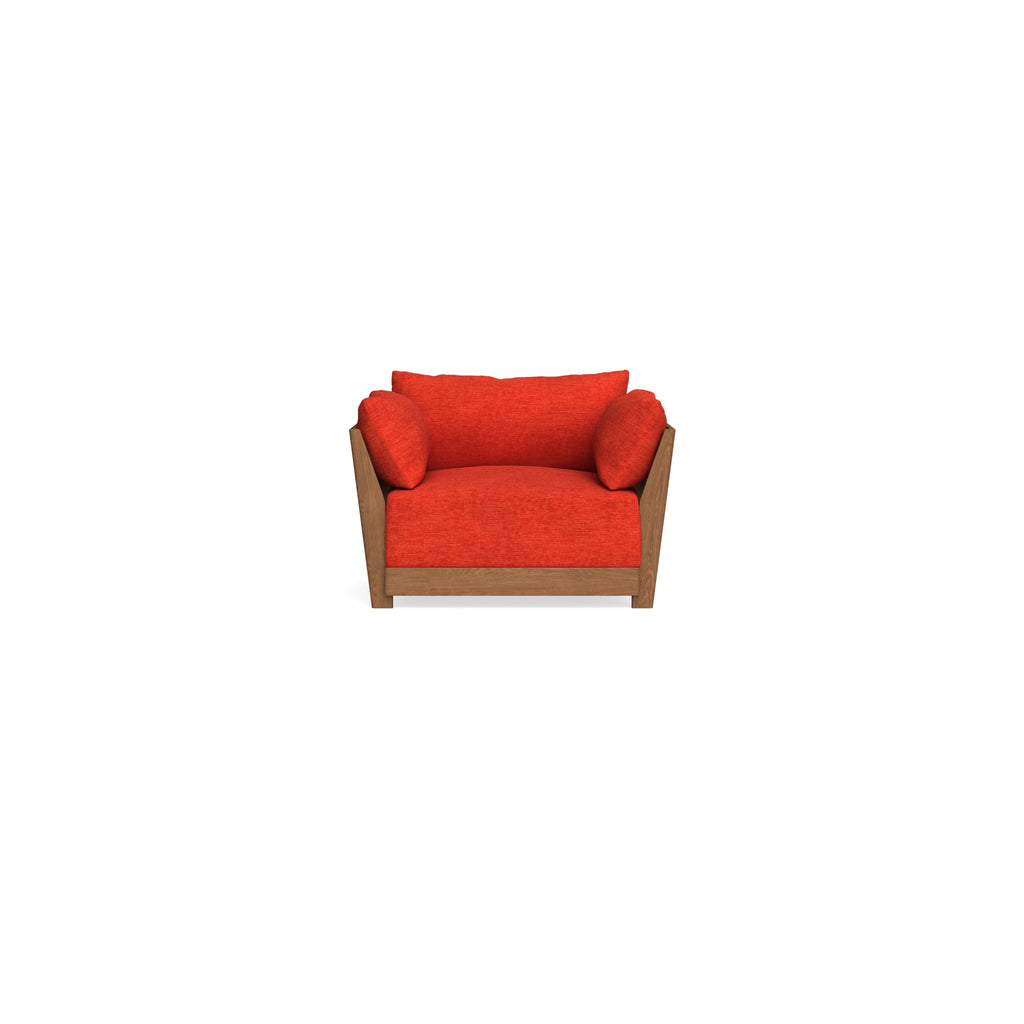 Modular Bondi Espresso Armchair in Poppy Orange | Classic Blend