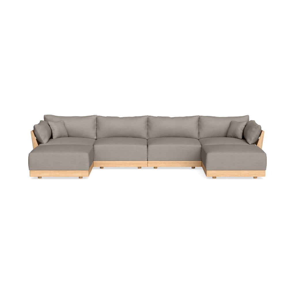 Modular Bondi Latte 4-Seater U-Sectional in Cinder Gray | Classic Blend