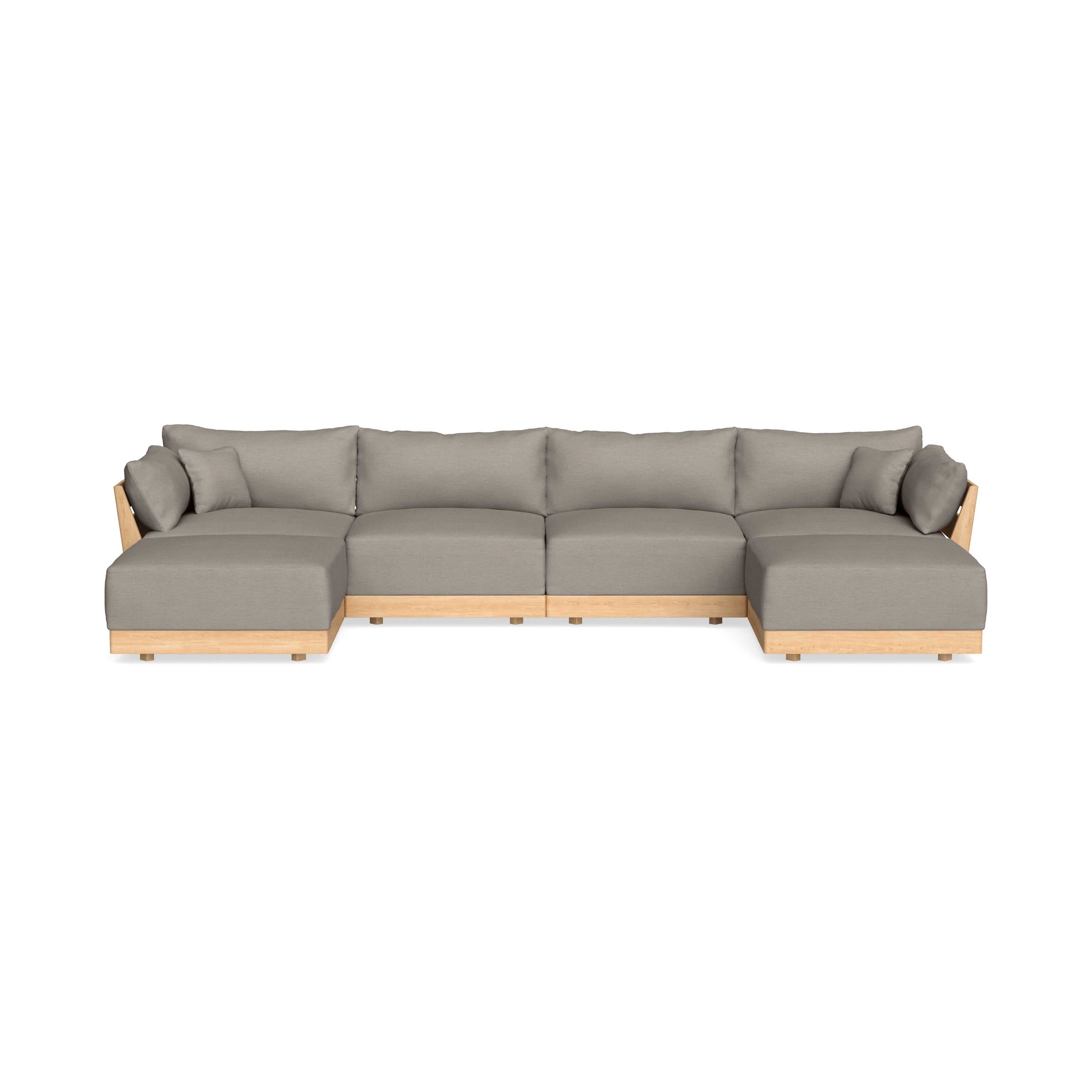 Modular Bondi Latte 4-Seater U-Sectional in Cinder Gray | Classic Blend