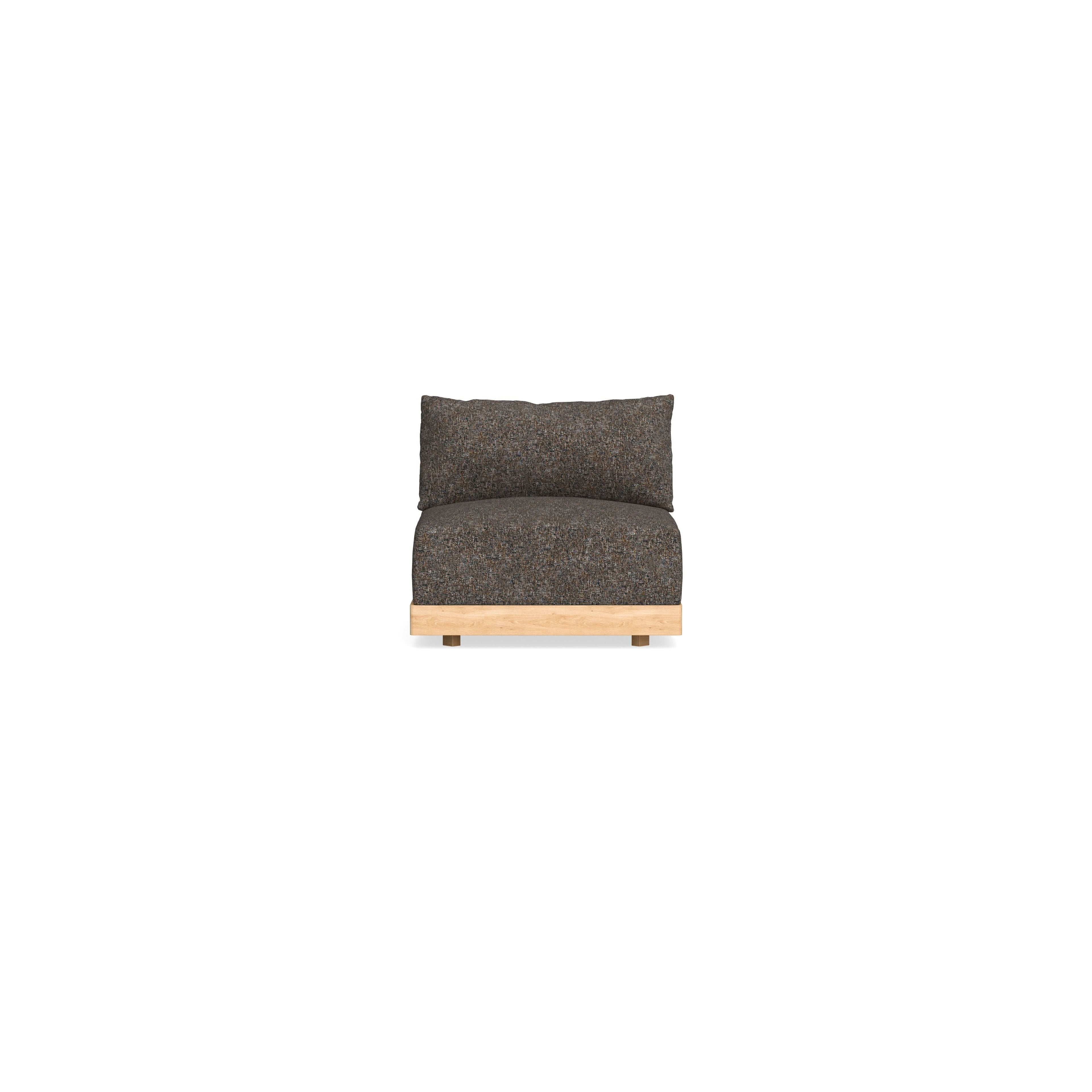 Modular Bondi Latte Armless Chair in Eclipse | Memory Foam Blend
