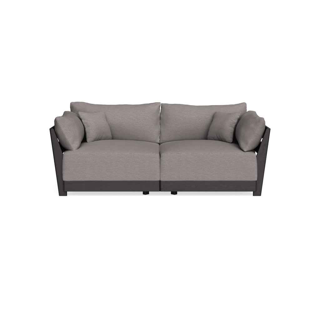 Modular Bondi Black 2-Seater Sofa in Cement | Memory Foam Blend