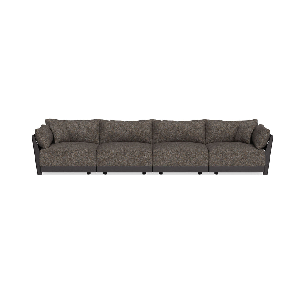 Modular Bondi Black 4-Seater Sofa in Eclipse | Memory Foam Blend