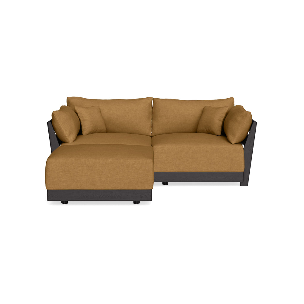 Modular Bondi Black 2-Seater Sectional in Dijon | Memory Foam Blend