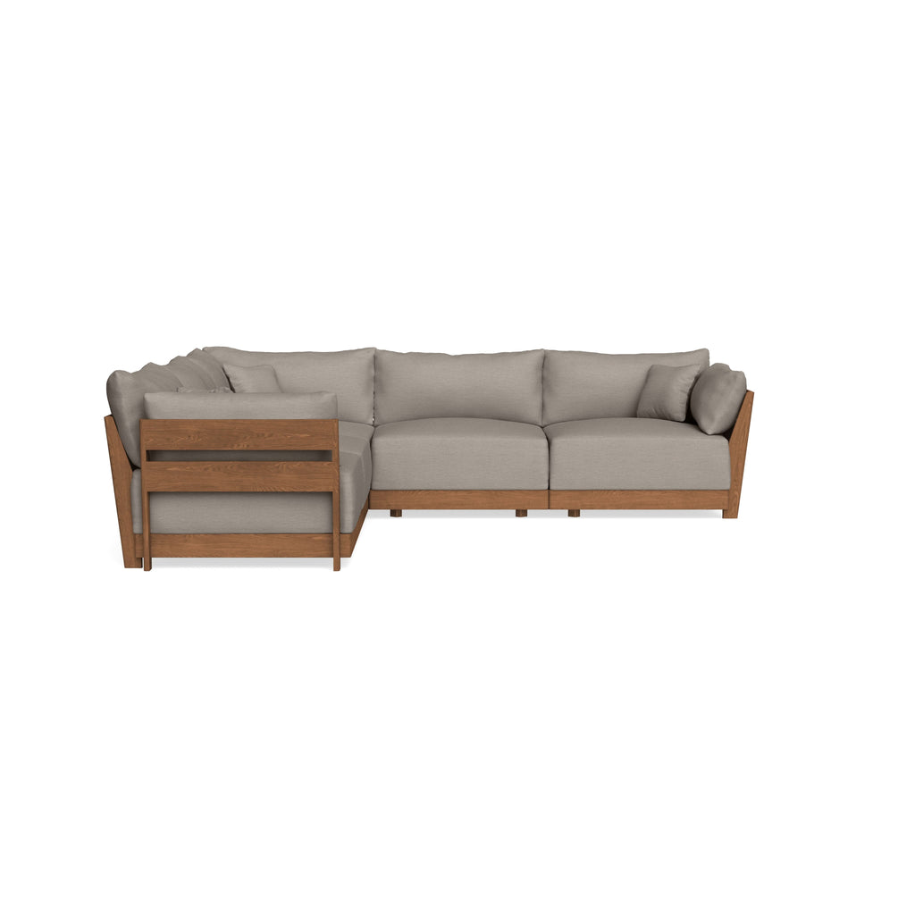 Modular Bondi Espresso 5-Seater Corner Sectional in Cinder Gray | Classic Blend