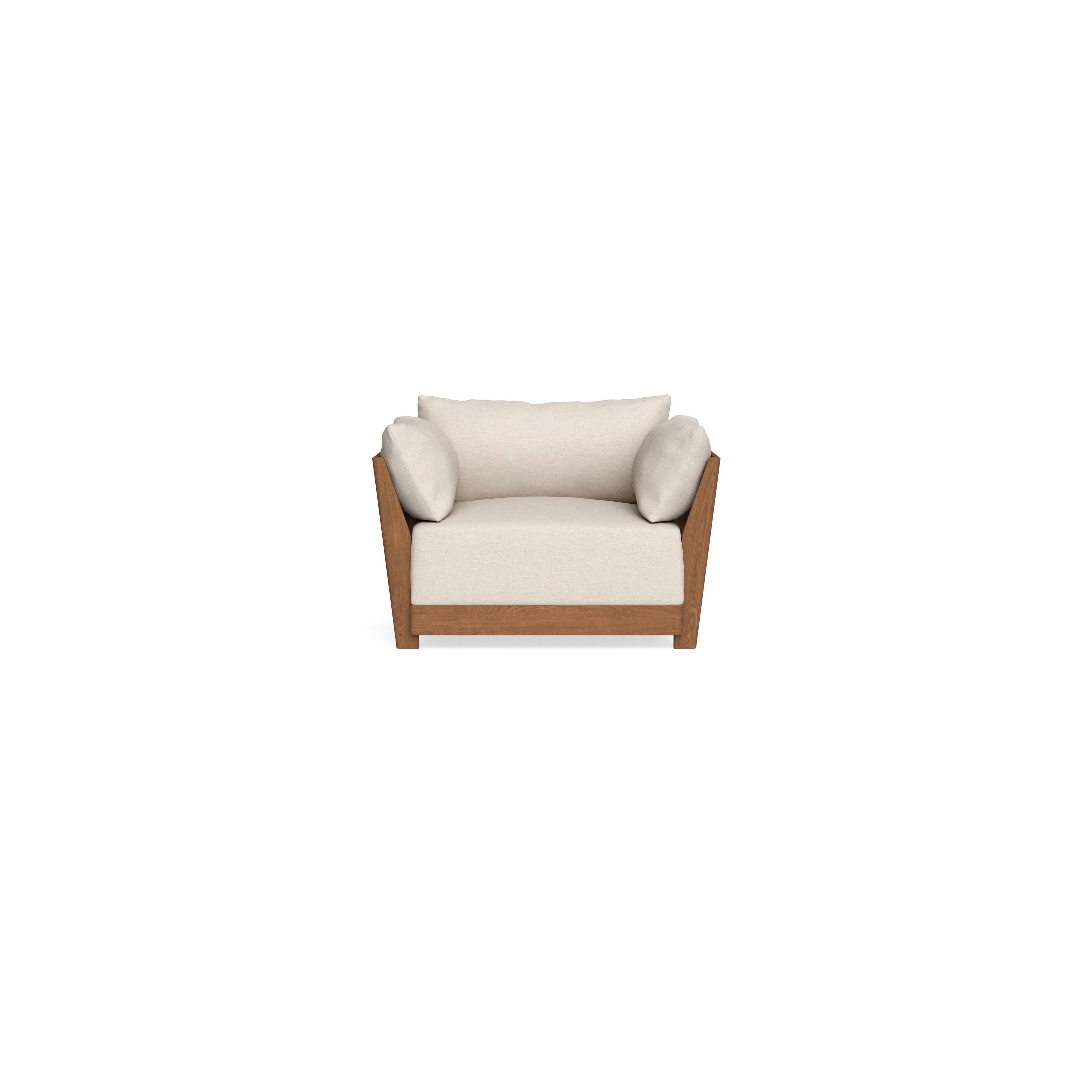 Modular Bondi Espresso Armchair in Seashell | Memory Foam Blend