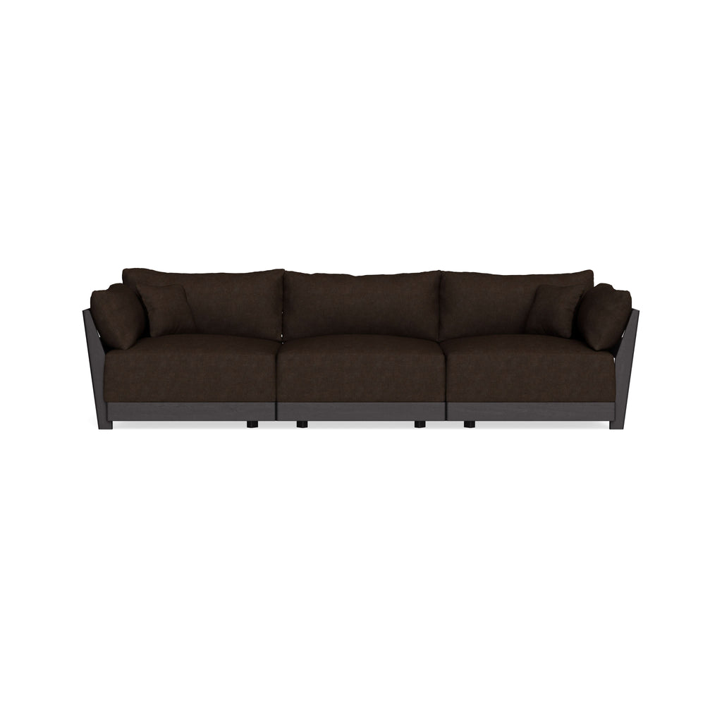 Modular Bondi Black 3-Seater Sofa in Espresso | Memory Foam Blend