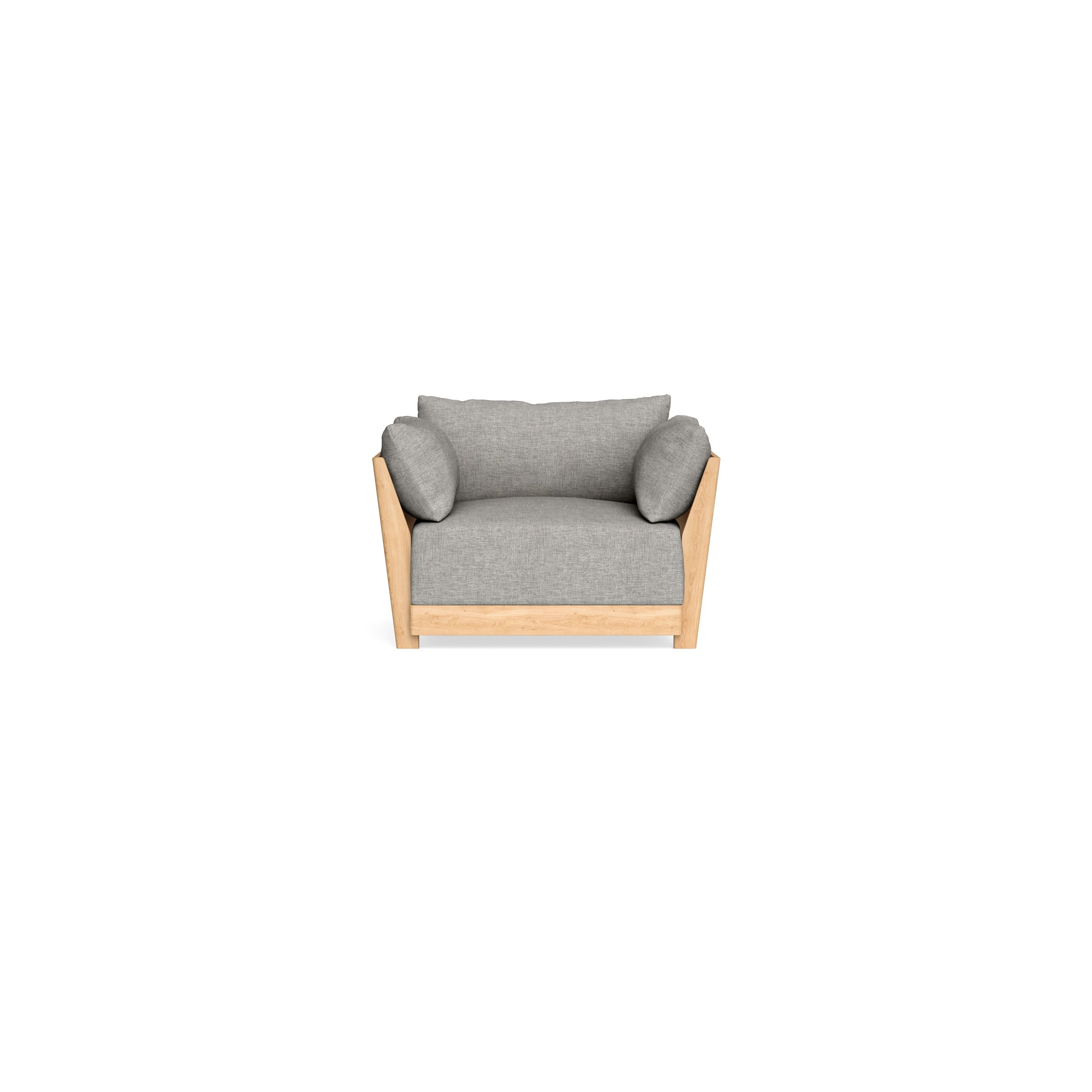 Modular Bondi Latte Armchair in Fog | Memory Foam Blend