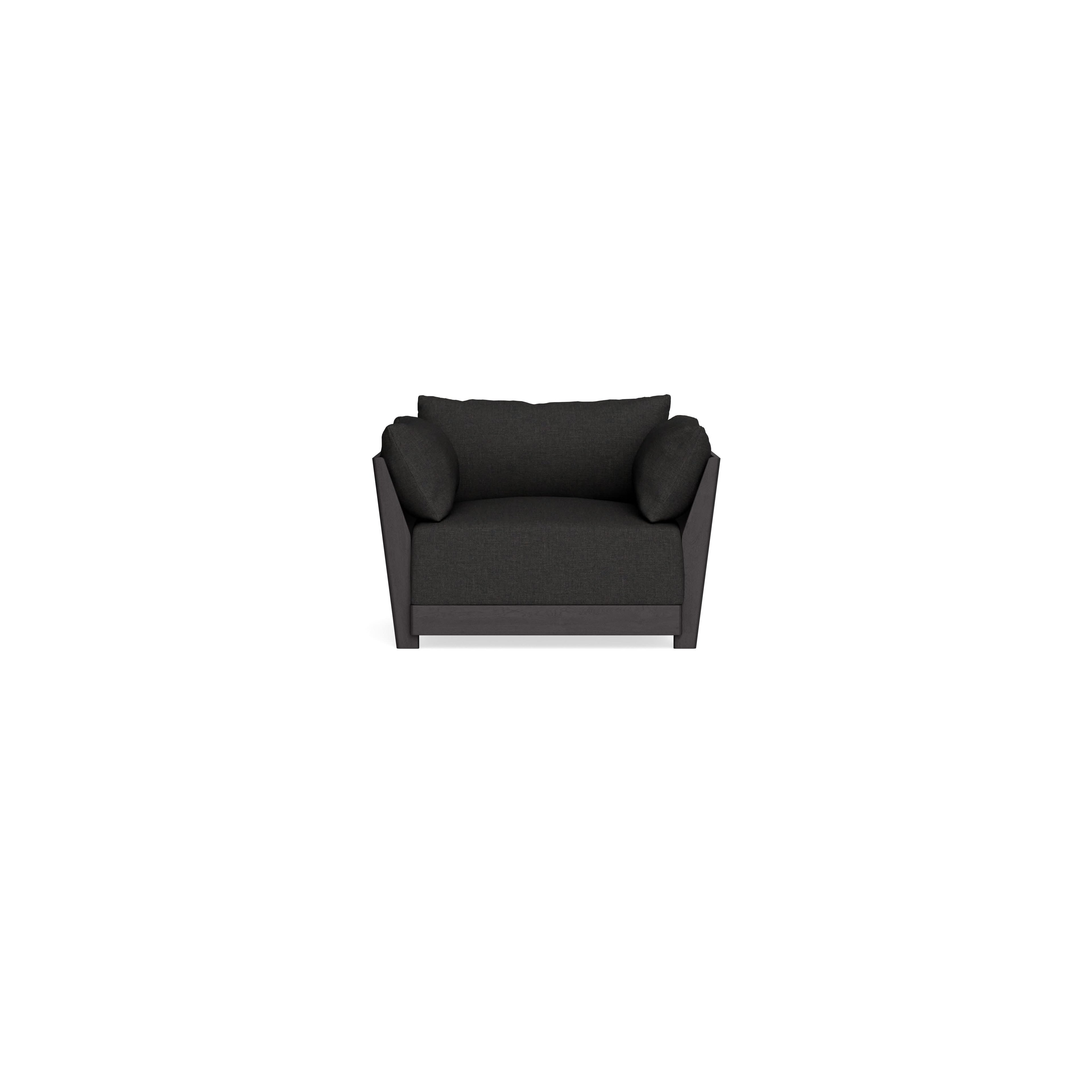 Modular Bondi Black Armchair in Peppercorn | Classic Blend