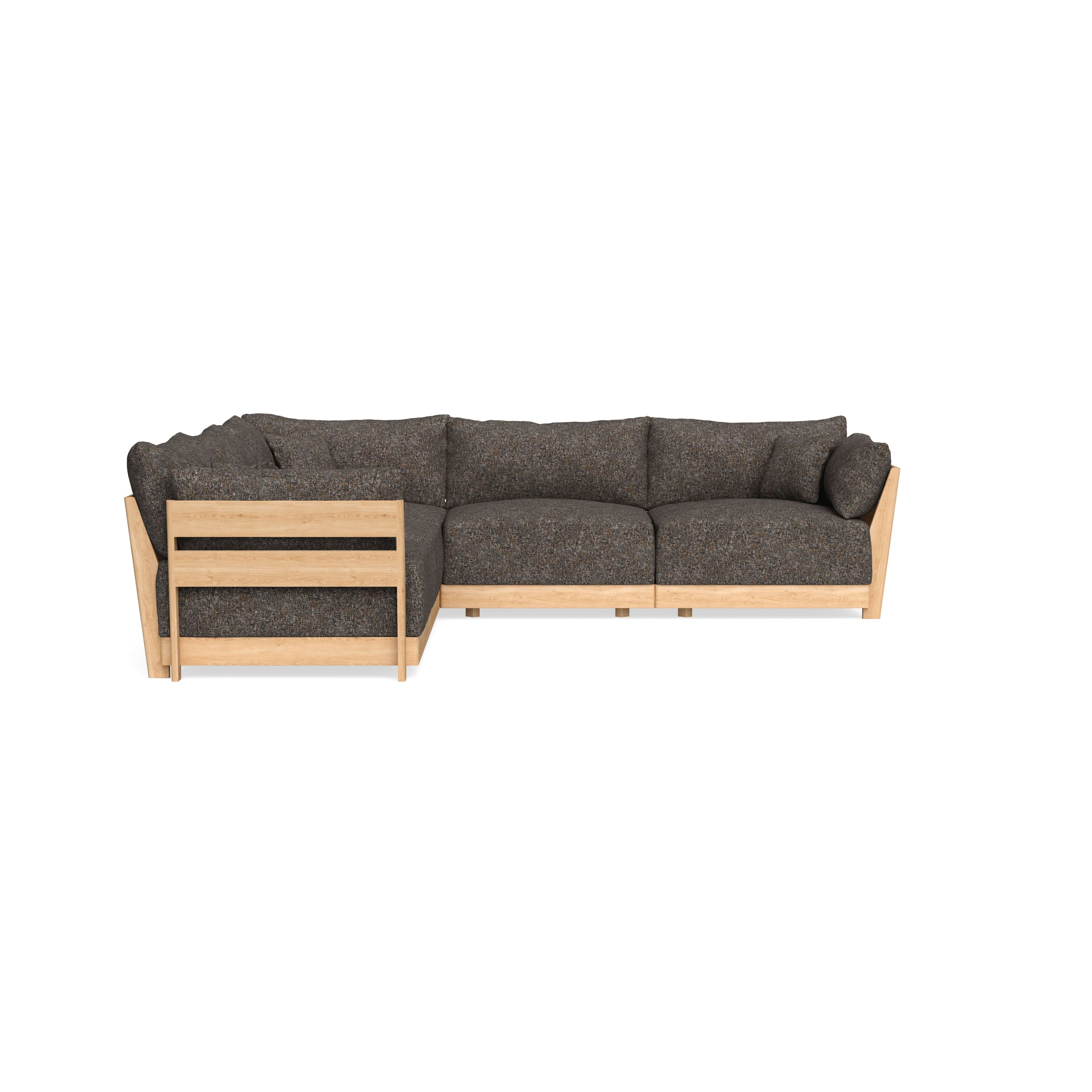 Modular Bondi Latte 5-Seater Corner Sectional in Eclipse | Classic Blend