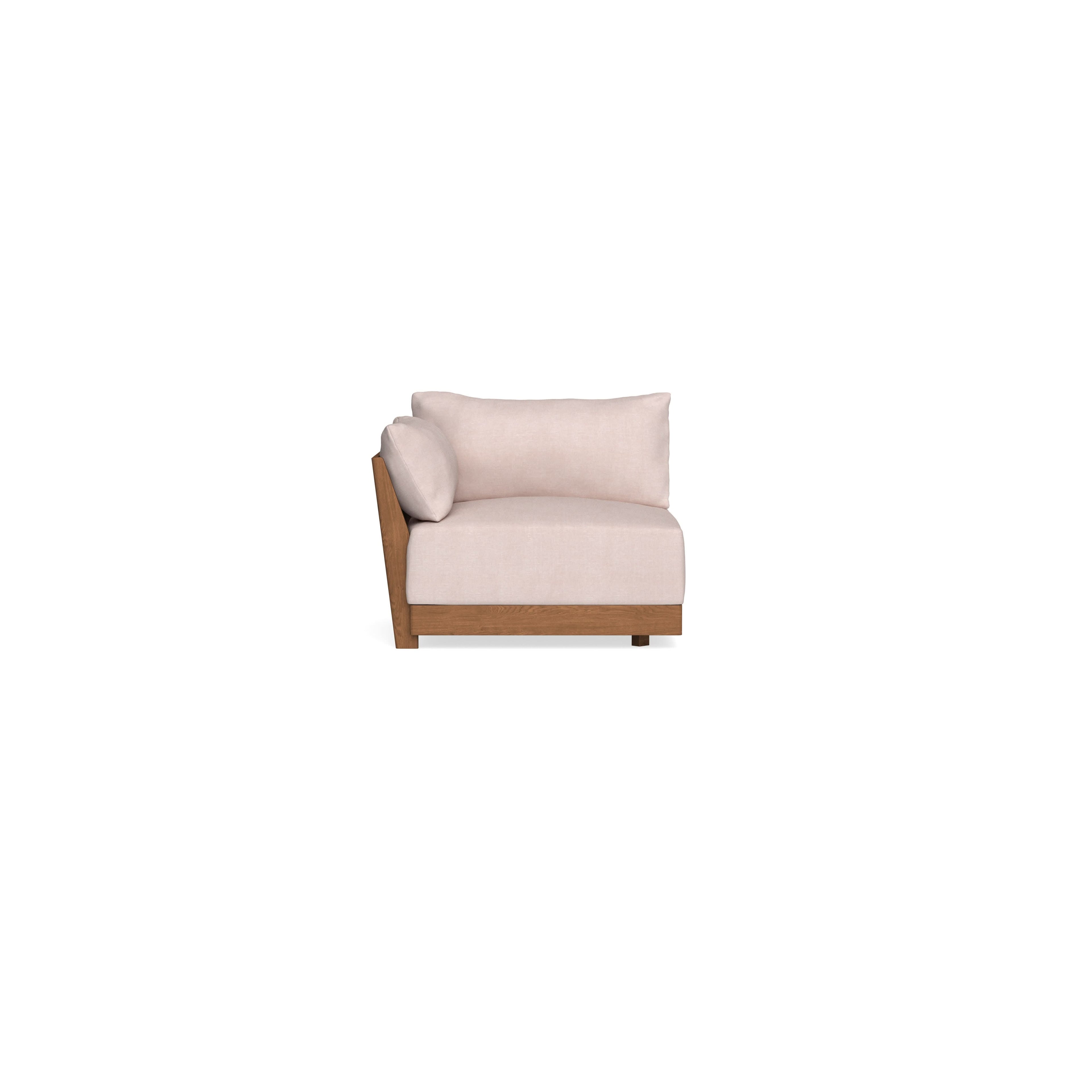 Modular Bondi Espresso End Chair in Blush | Classic Blend