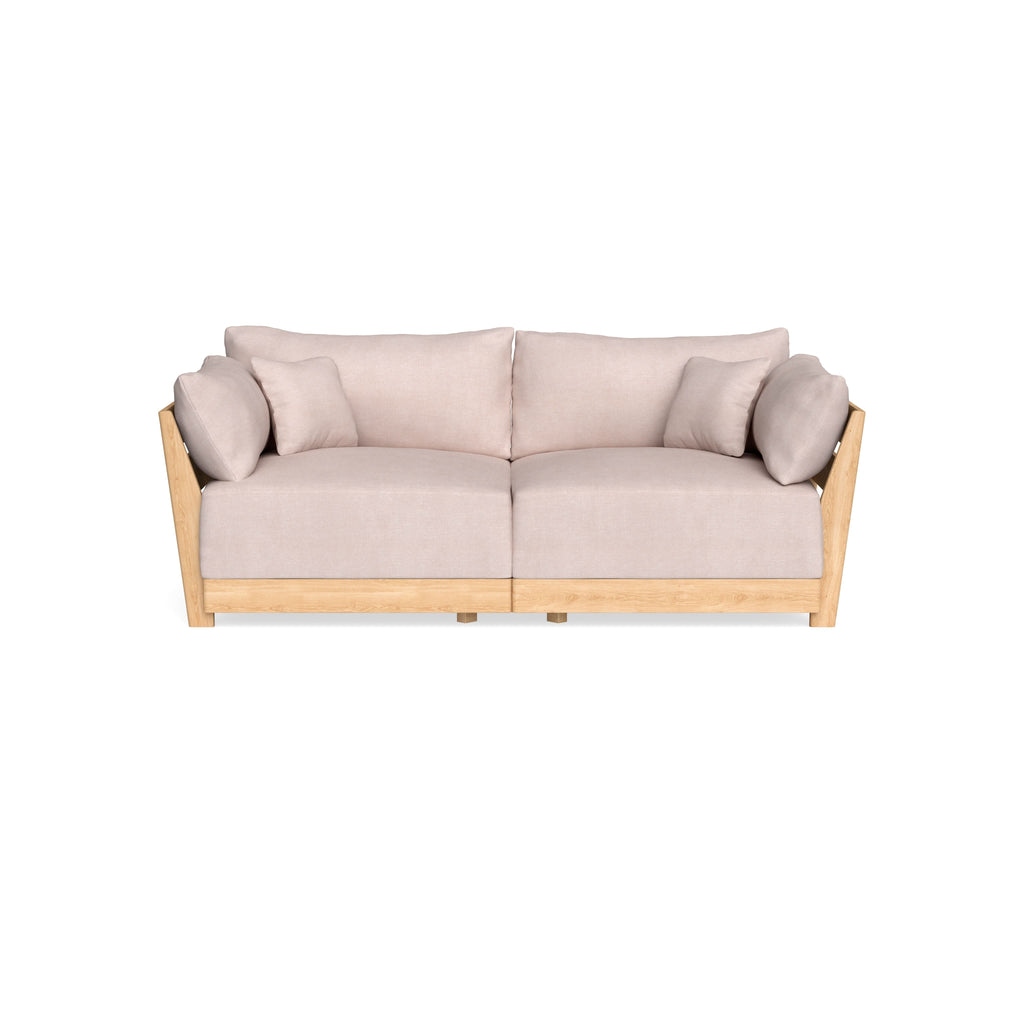 Modular Bondi Latte 2-Seater Sofa in Blush | Memory Foam Blend