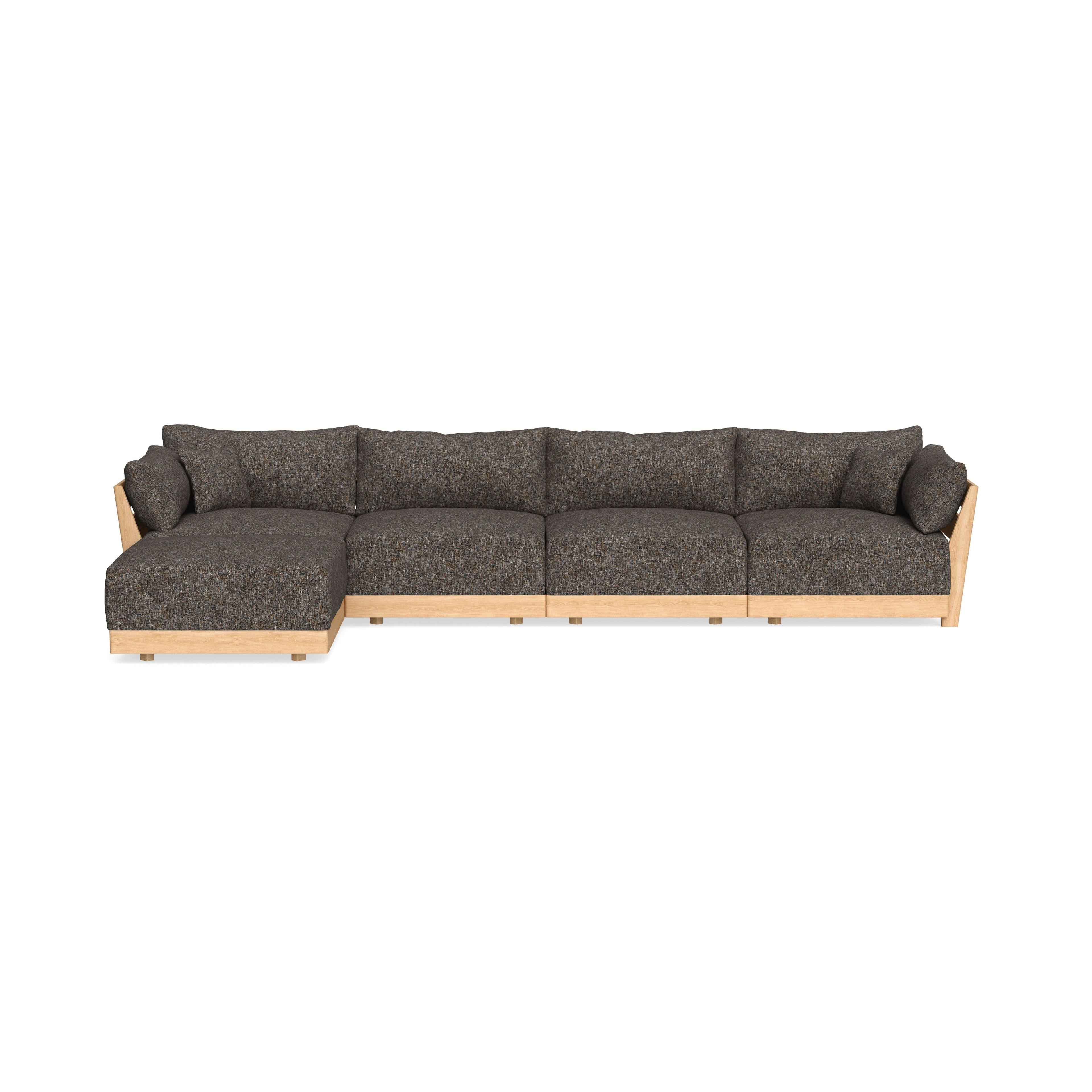 Modular Bondi Latte 4-Seater Sectional in Eclipse | Classic Blend