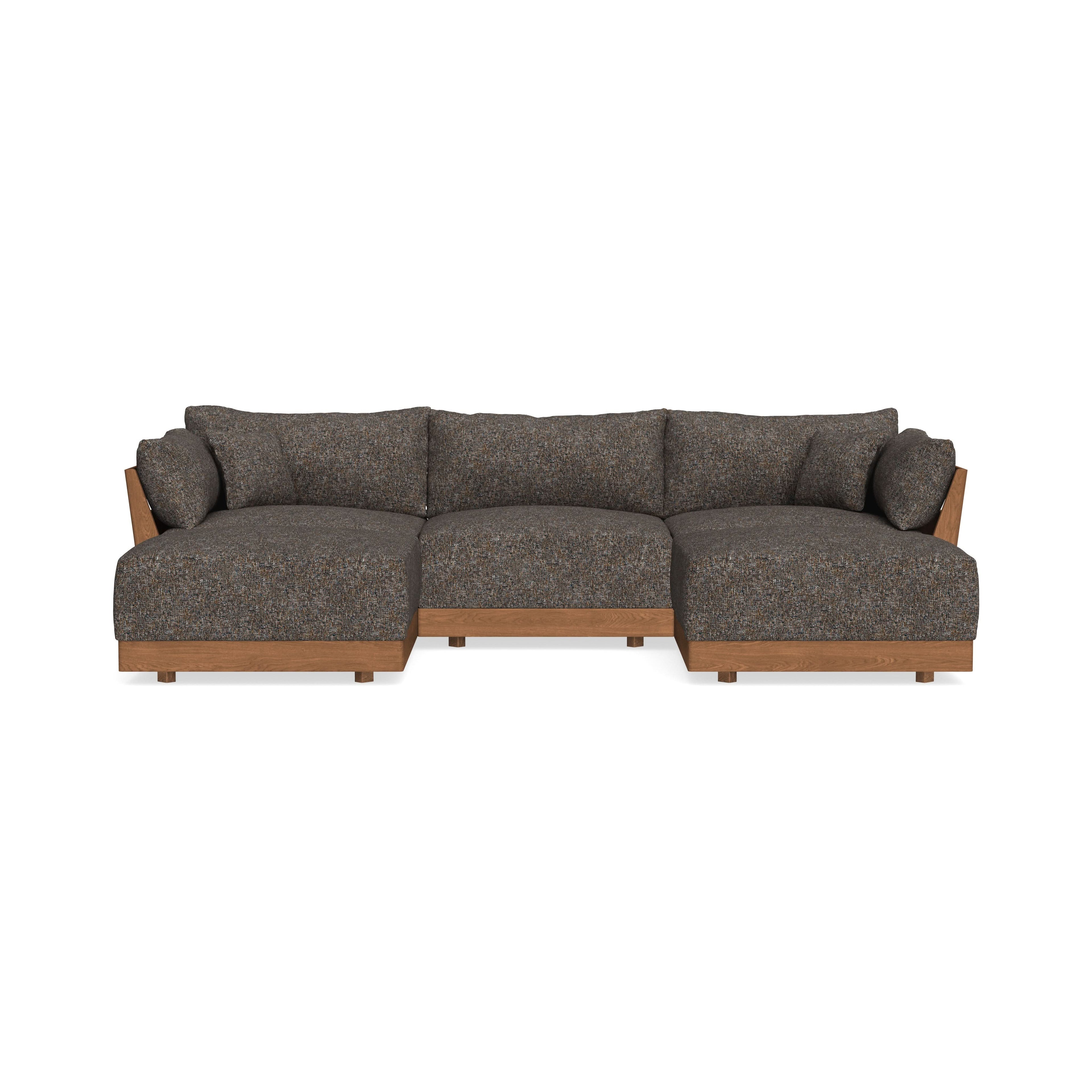 Modular Bondi Espresso 3-Seater U-Sectional in Eclipse | Classic Blend