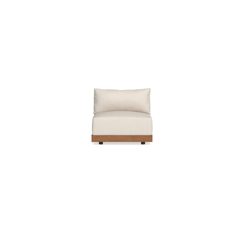 Modular Bondi Espresso Armless Chair in Seashell | Classic Blend