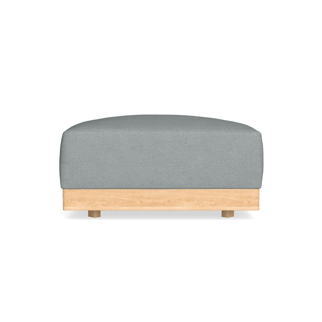 Modular Bondi Latte Ottoman in Light Steel | Memory Foam Blend