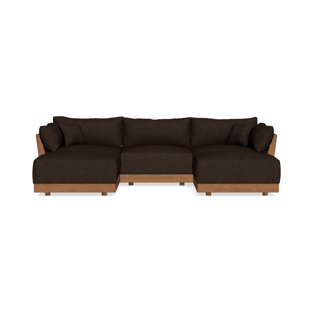 Modular Bondi Espresso 3-Seater U-Sectional in Espresso | Memory Foam Blend