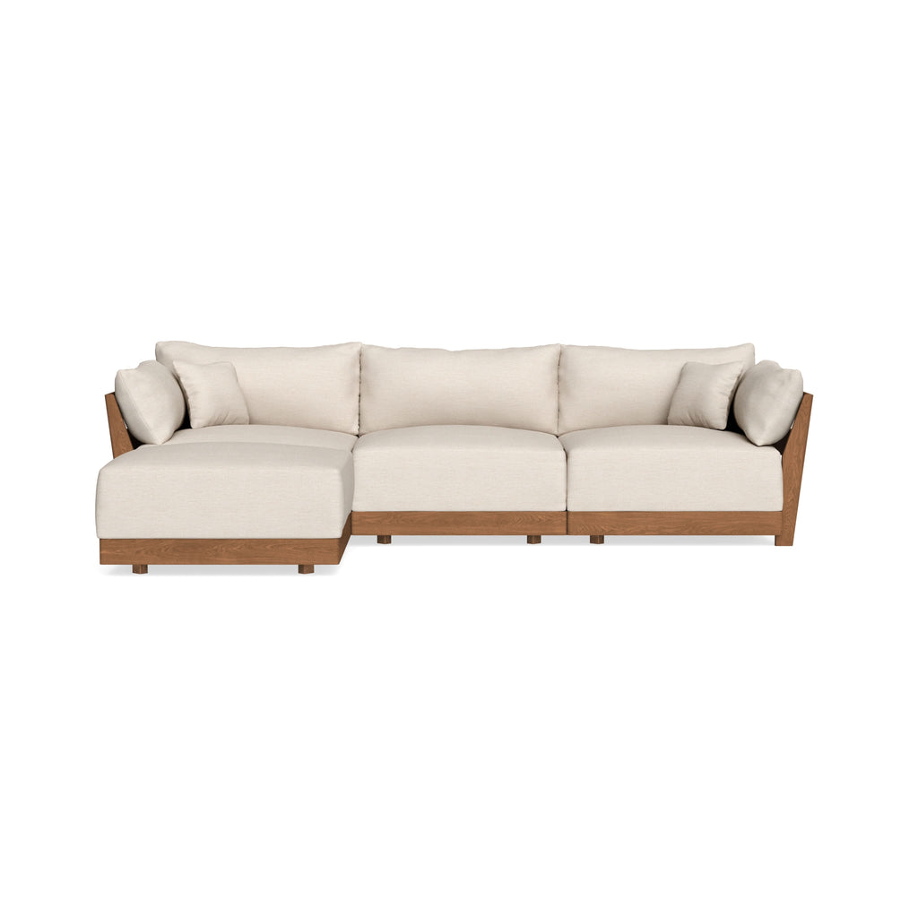 Modular Bondi Espresso 3-Seater Sectional in Seashell | Classic Blend