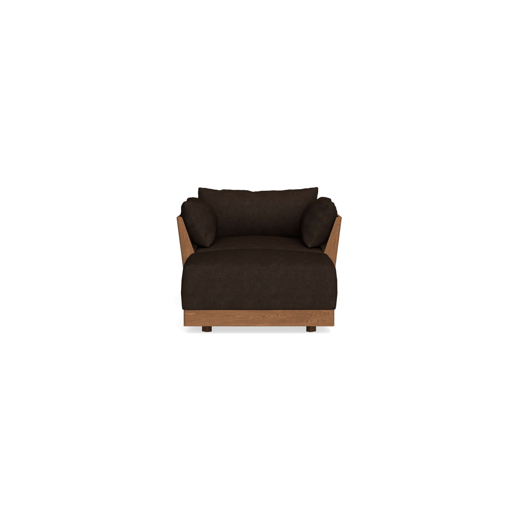 Modular Bondi Espresso Armchair + Ottoman in Espresso | Classic Blend