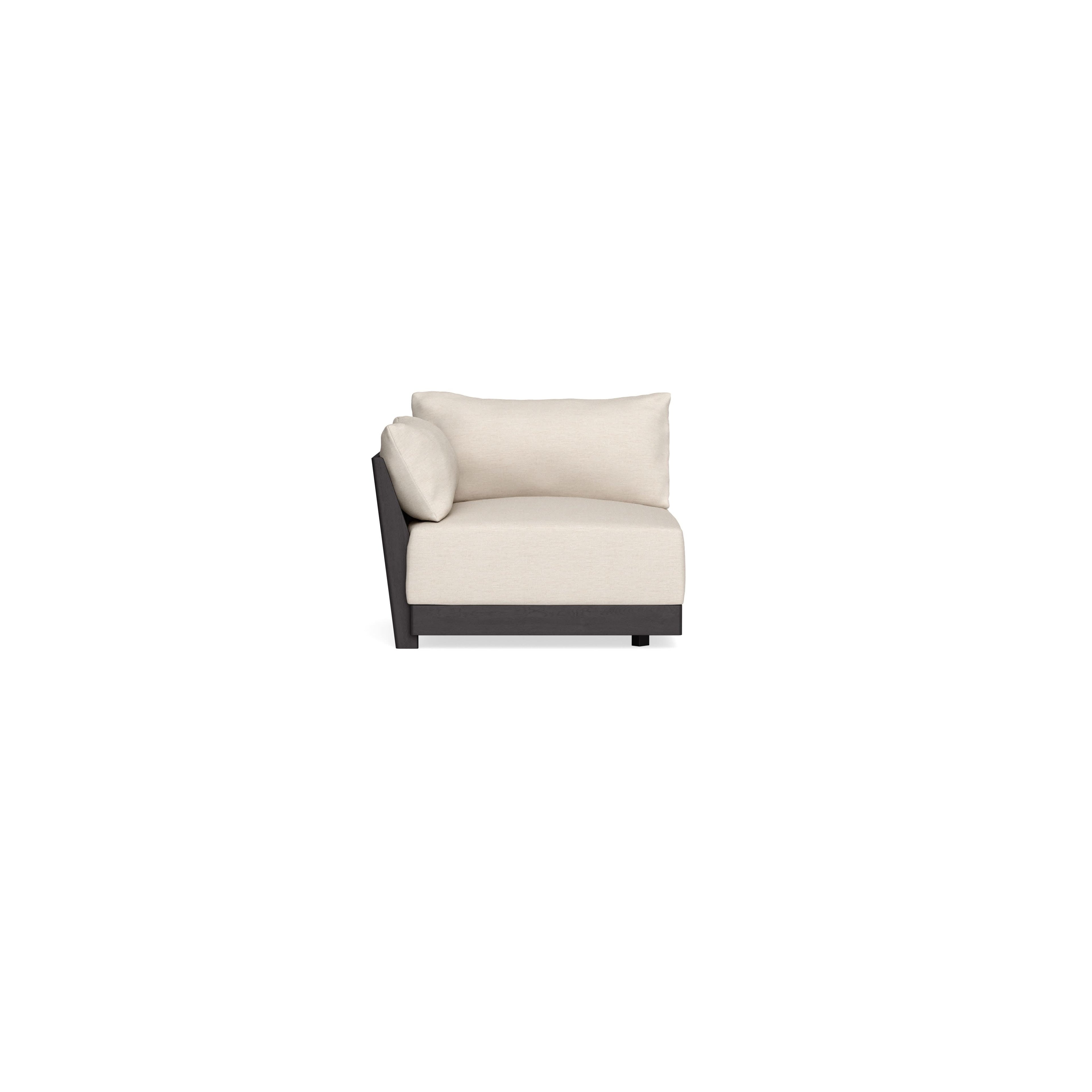 Modular Bondi Black End Chair in Seashell | Classic Blend