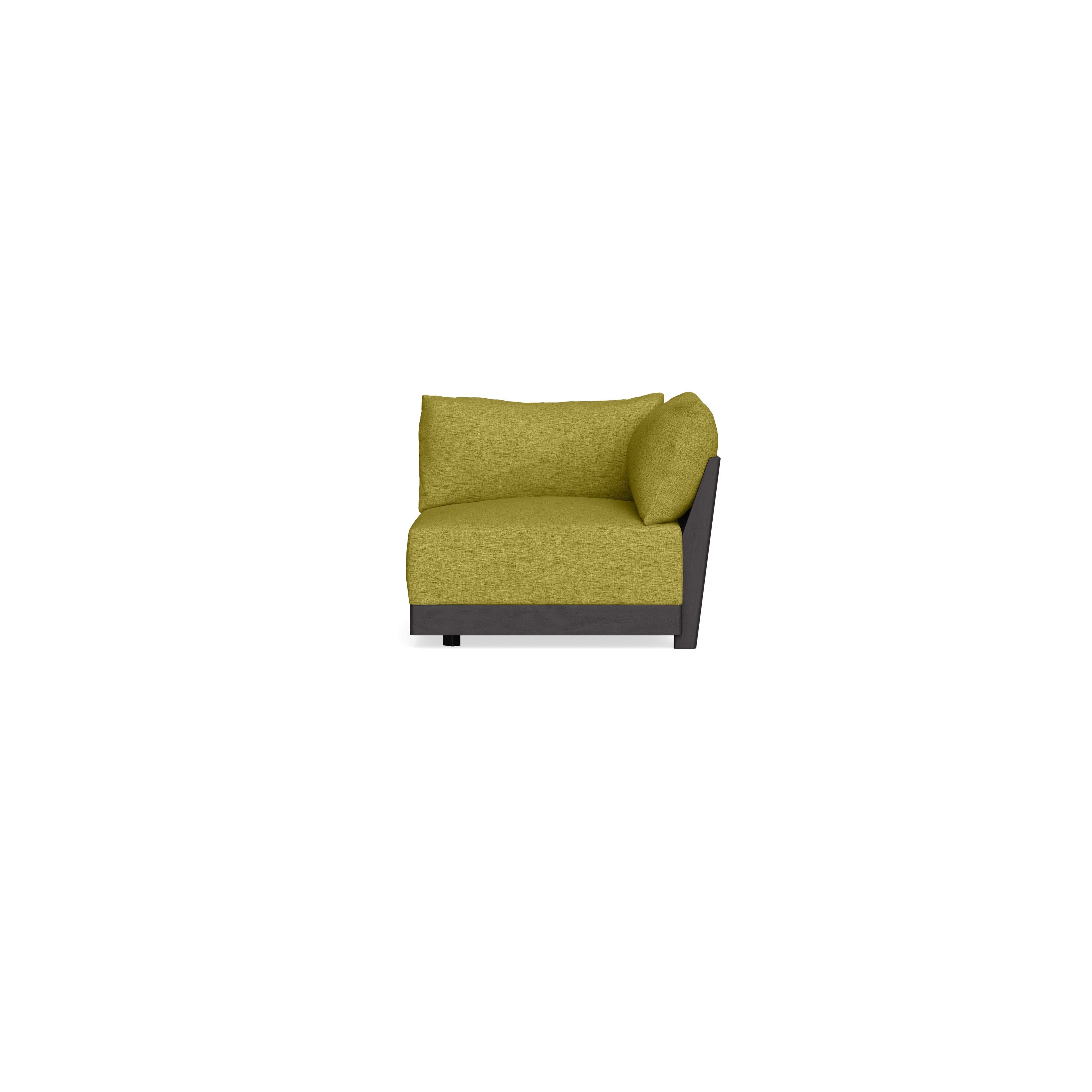 Modular Bondi Black Corner Chair in Avocado | Classic Blend