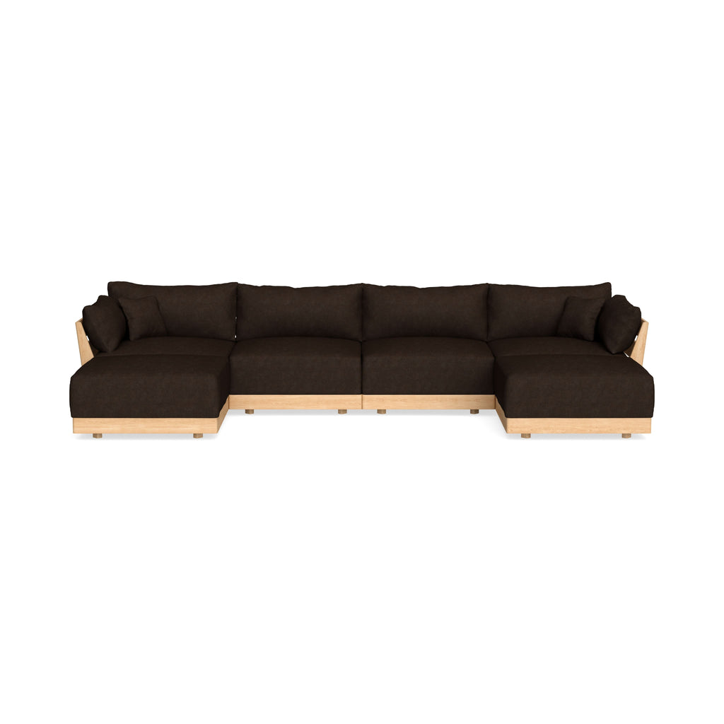 Modular Bondi Latte 4-Seater U-Sectional in Espresso | Classic Blend