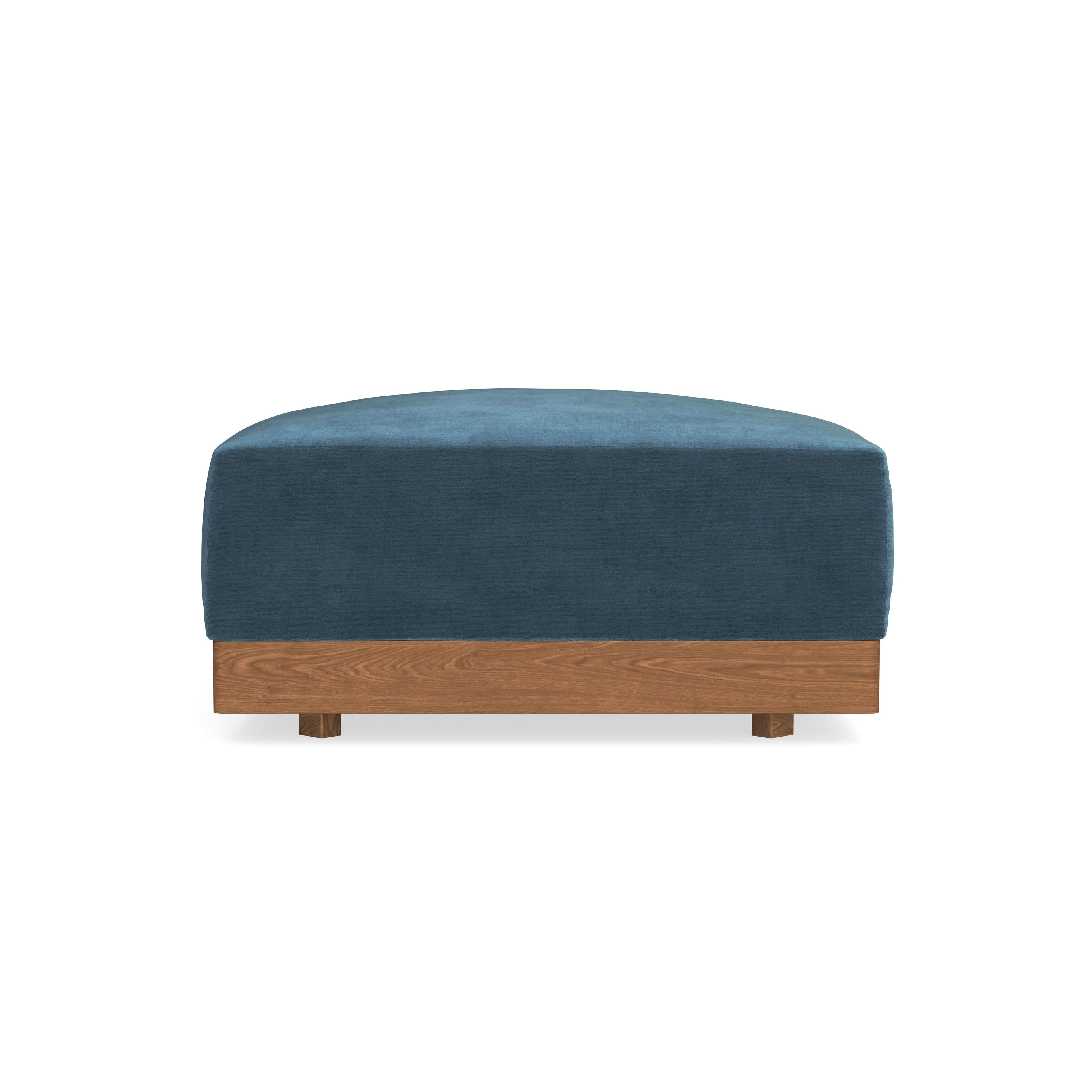 Modular Bondi Espresso Ottoman in Oxford Blue | Memory Foam Blend