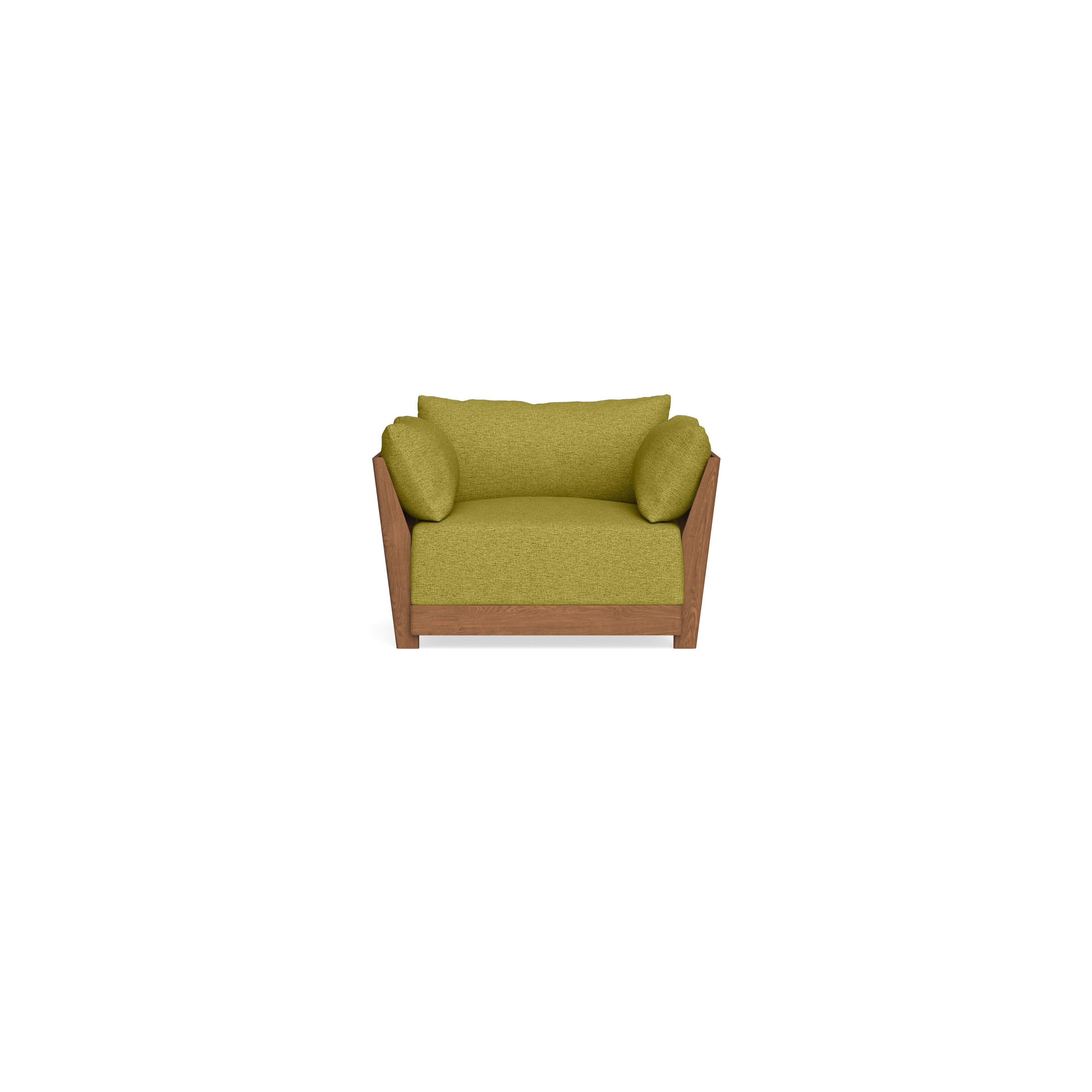 Modular Bondi Espresso Armchair in Avocado | Memory Foam Blend