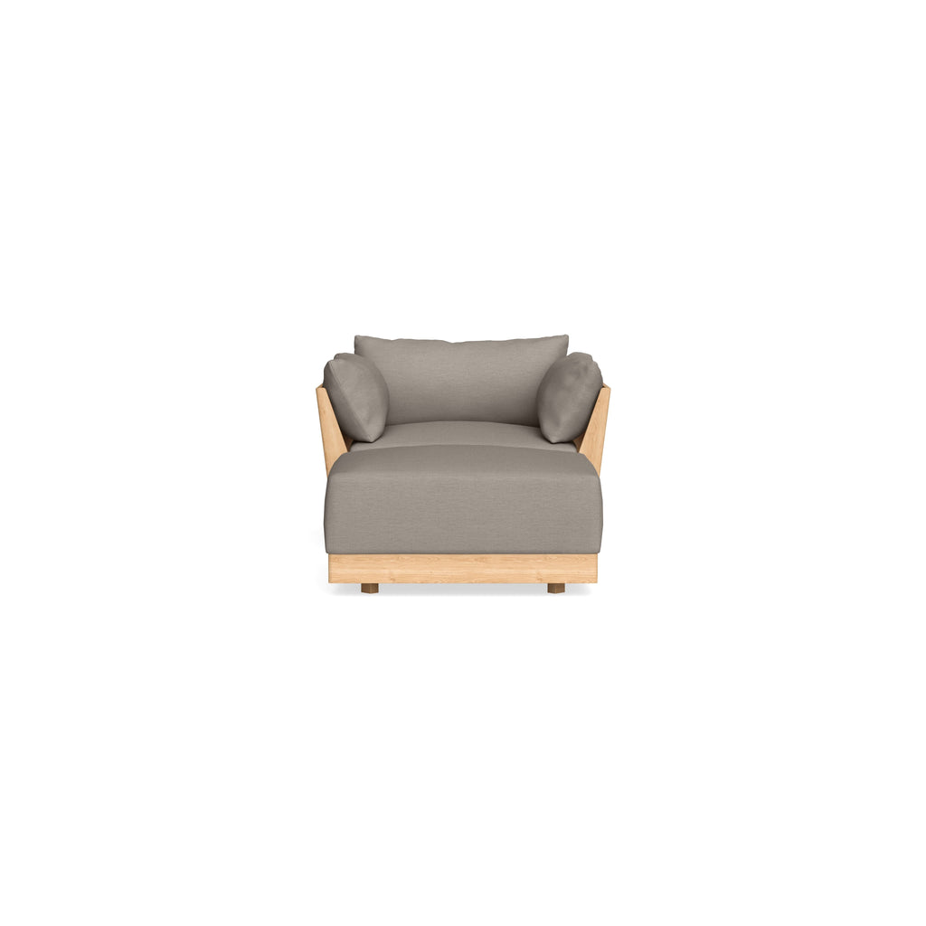 Modular Bondi Latte Armchair + Ottoman in Cinder Gray | Memory Foam Blend