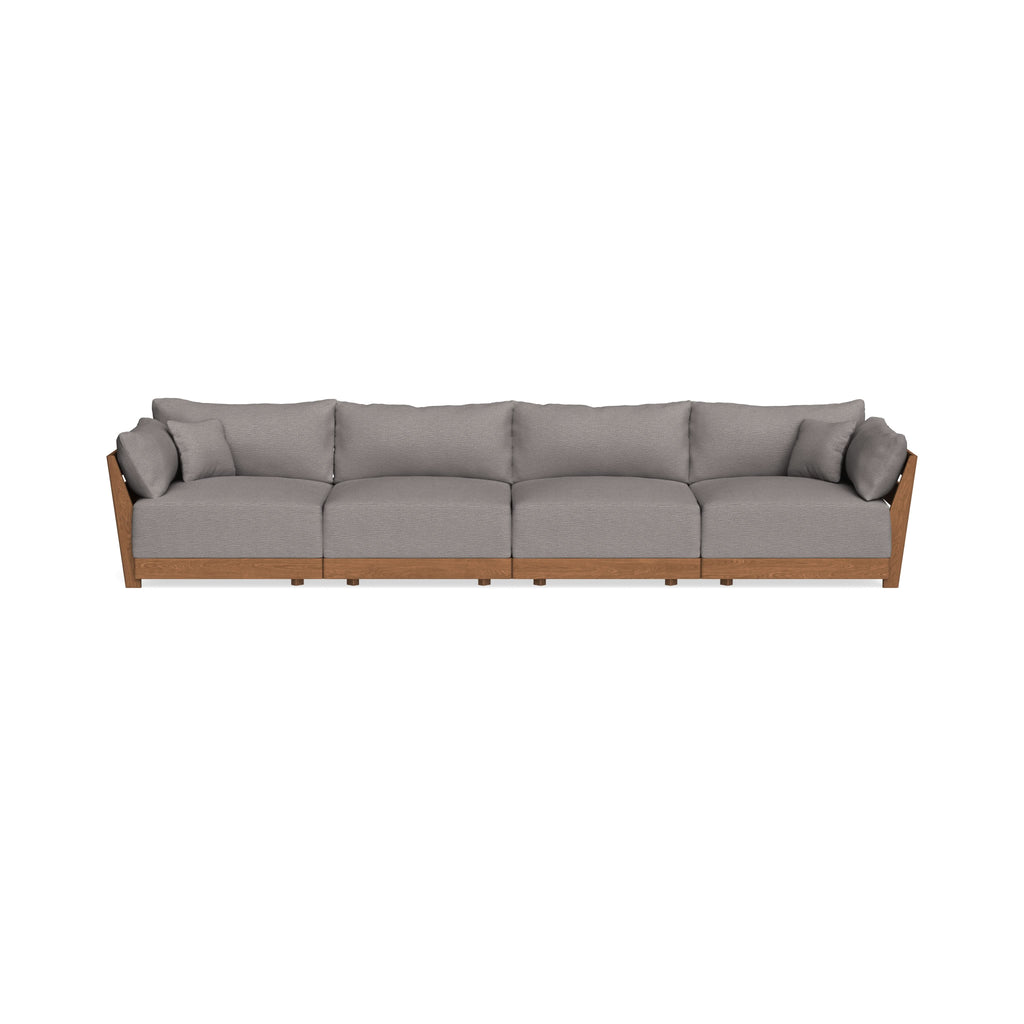 Modular Bondi Espresso 4-Seater Sofa in Cement | Classic Blend