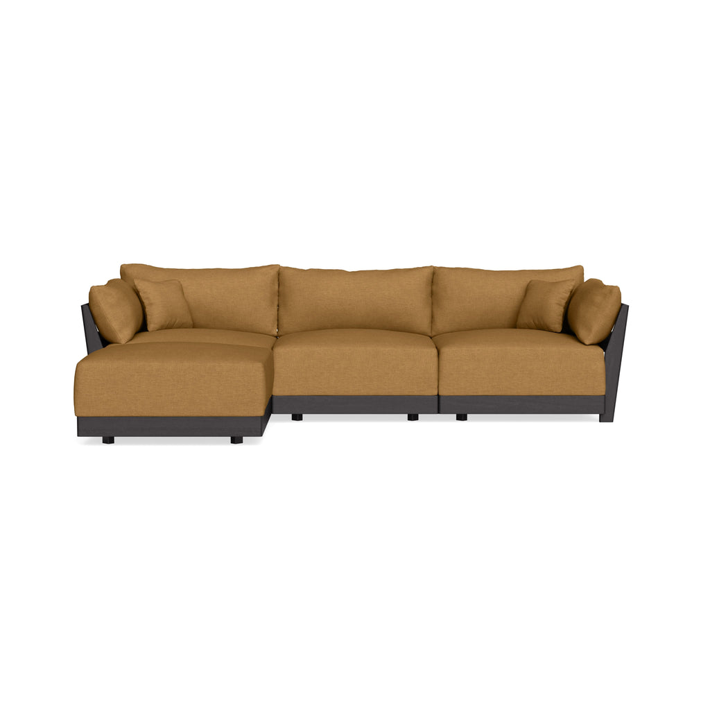 Modular Bondi Black 3-Seater Sectional in Dijon | Memory Foam Blend