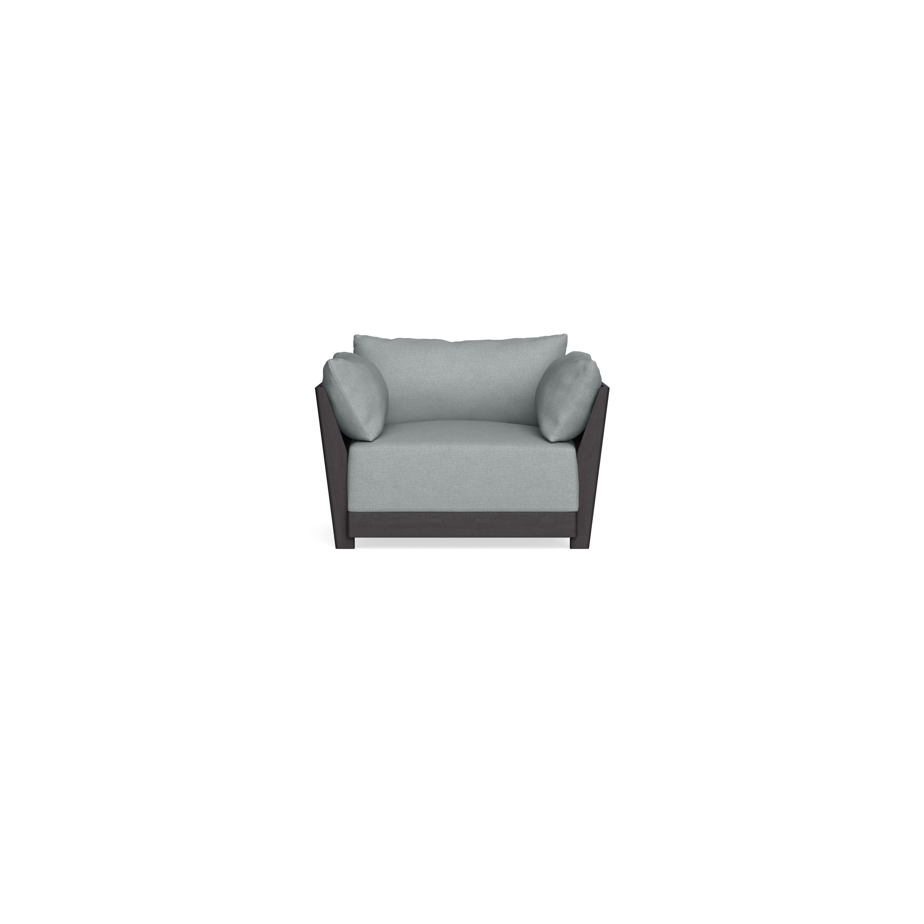 Modular Bondi Black Armchair in Light Steel | Memory Foam Blend