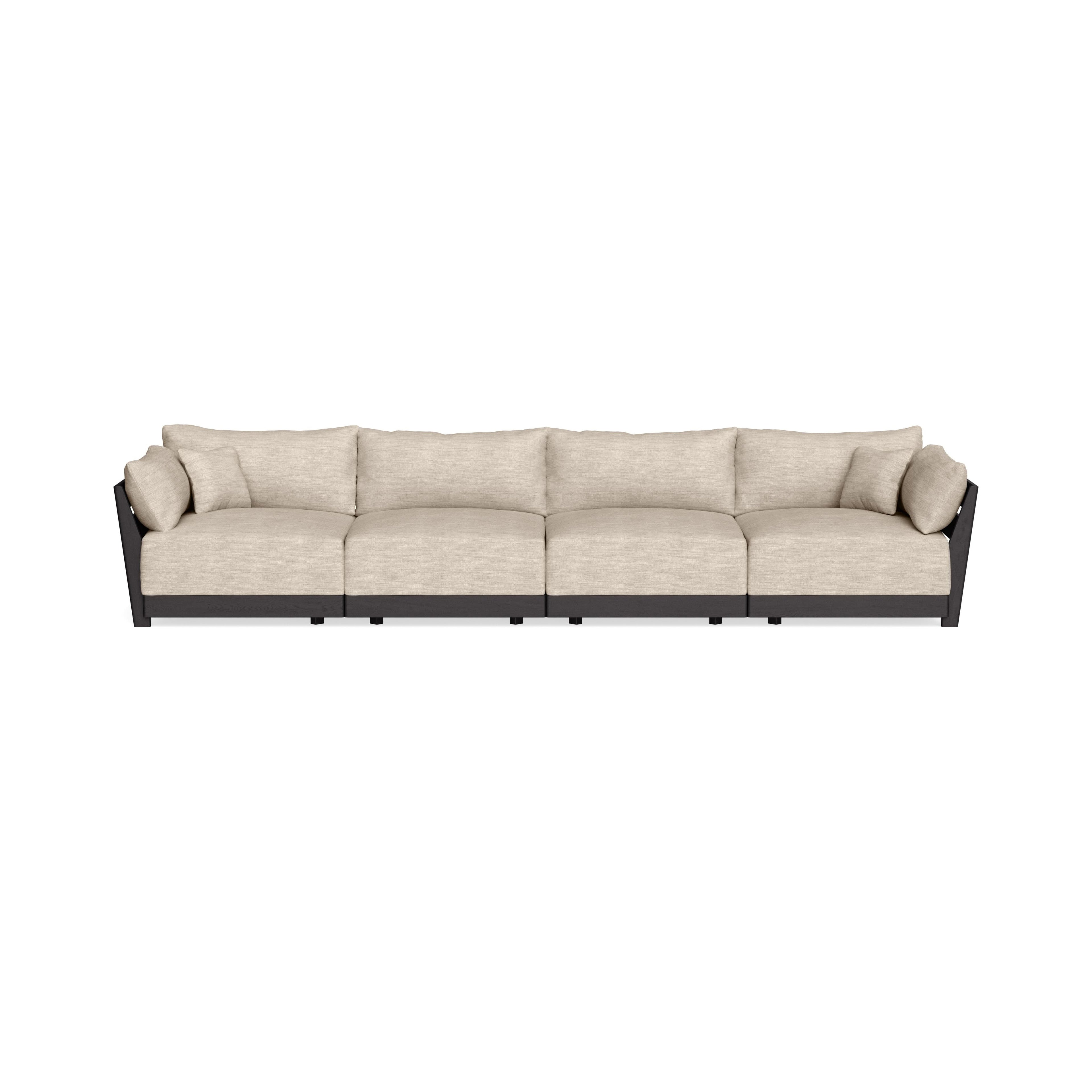 Modular Bondi Black 4-Seater Sofa in Wheat | Classic Blend