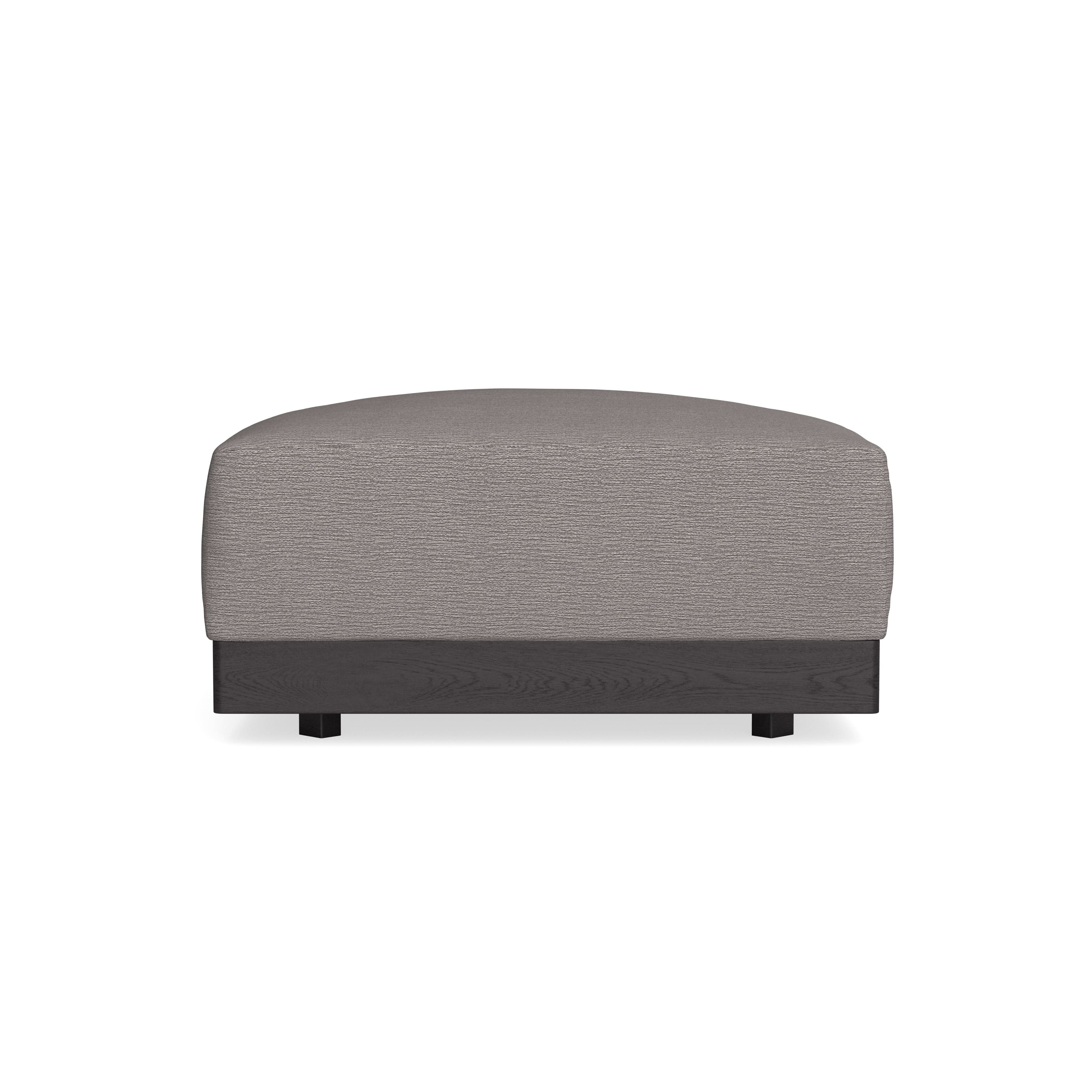 Modular Bondi Black Ottoman in Cement | Classic Blend