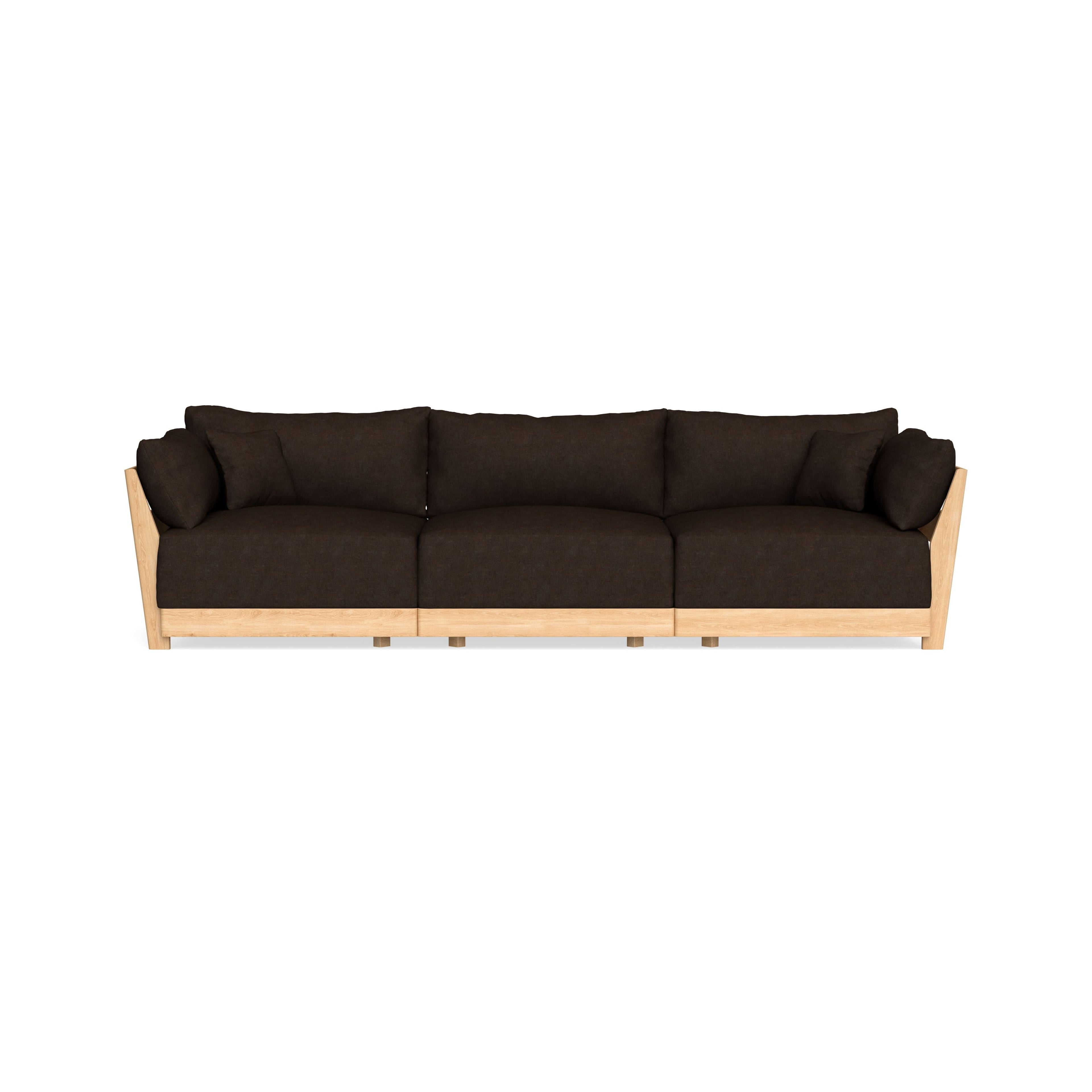 Modular Bondi Latte 3-Seater Sofa in Espresso | Classic Blend