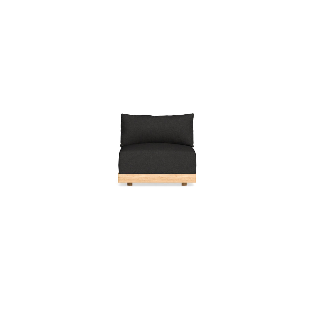 Modular Bondi Latte Armless Chair in Peppercorn | Memory Foam Blend