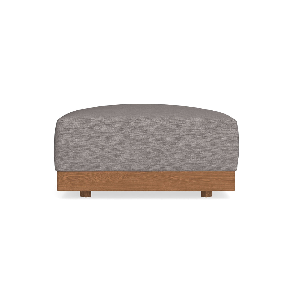 Modular Bondi Espresso Ottoman in Cement | Memory Foam Blend