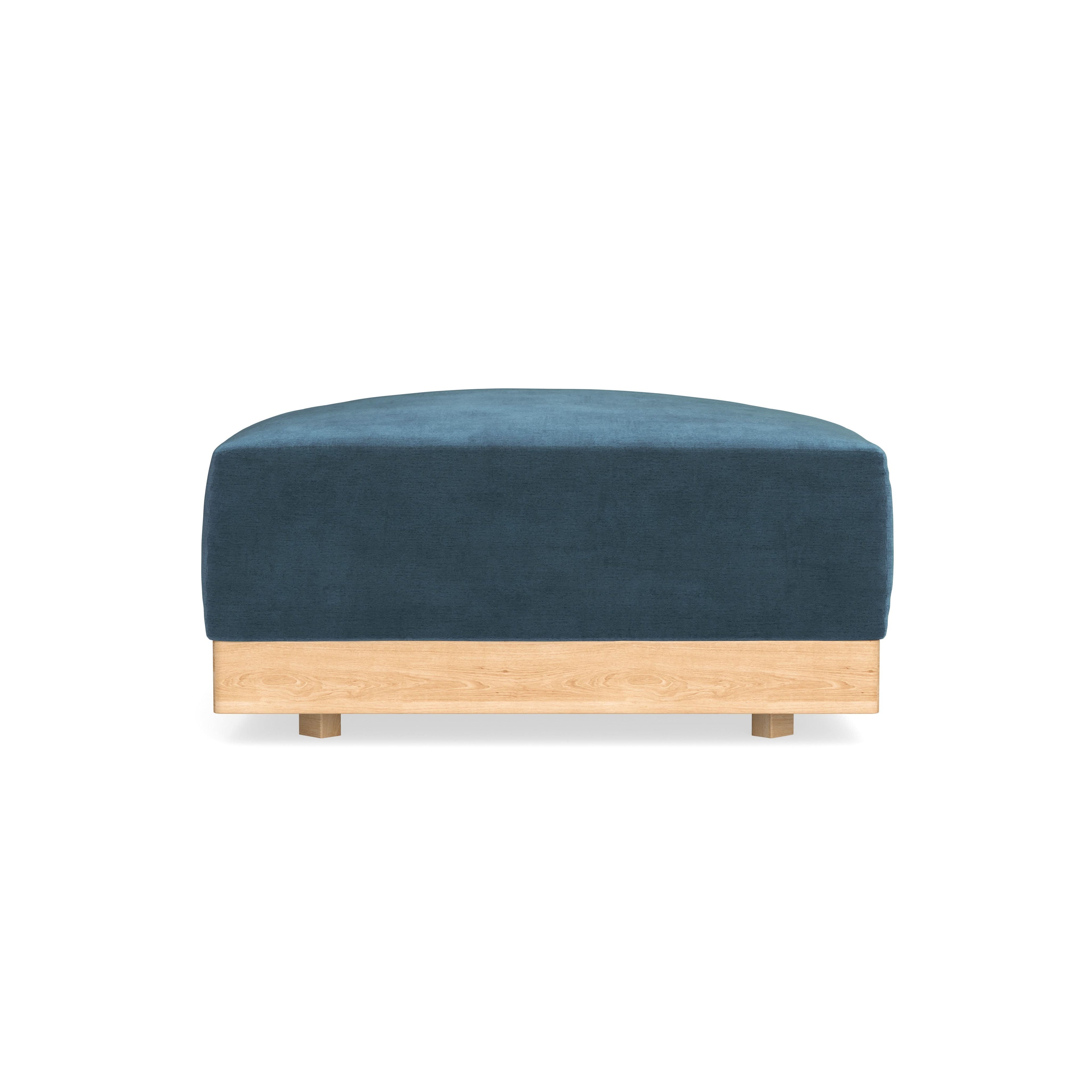 Modular Bondi Latte Ottoman in Oxford Blue | Memory Foam Blend