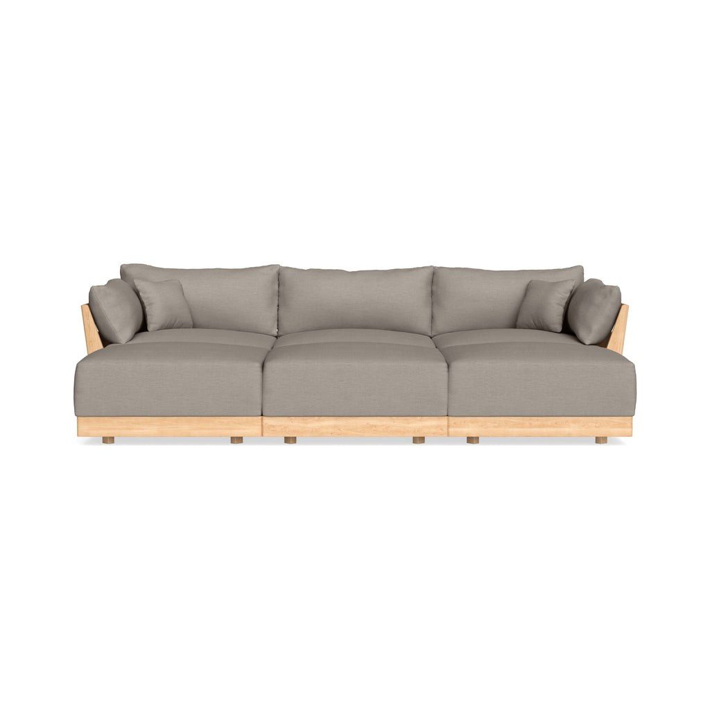 Slipcover Only - Modular Bondi 3-Seater Daybed Sofa Sectional in Cinder Gray