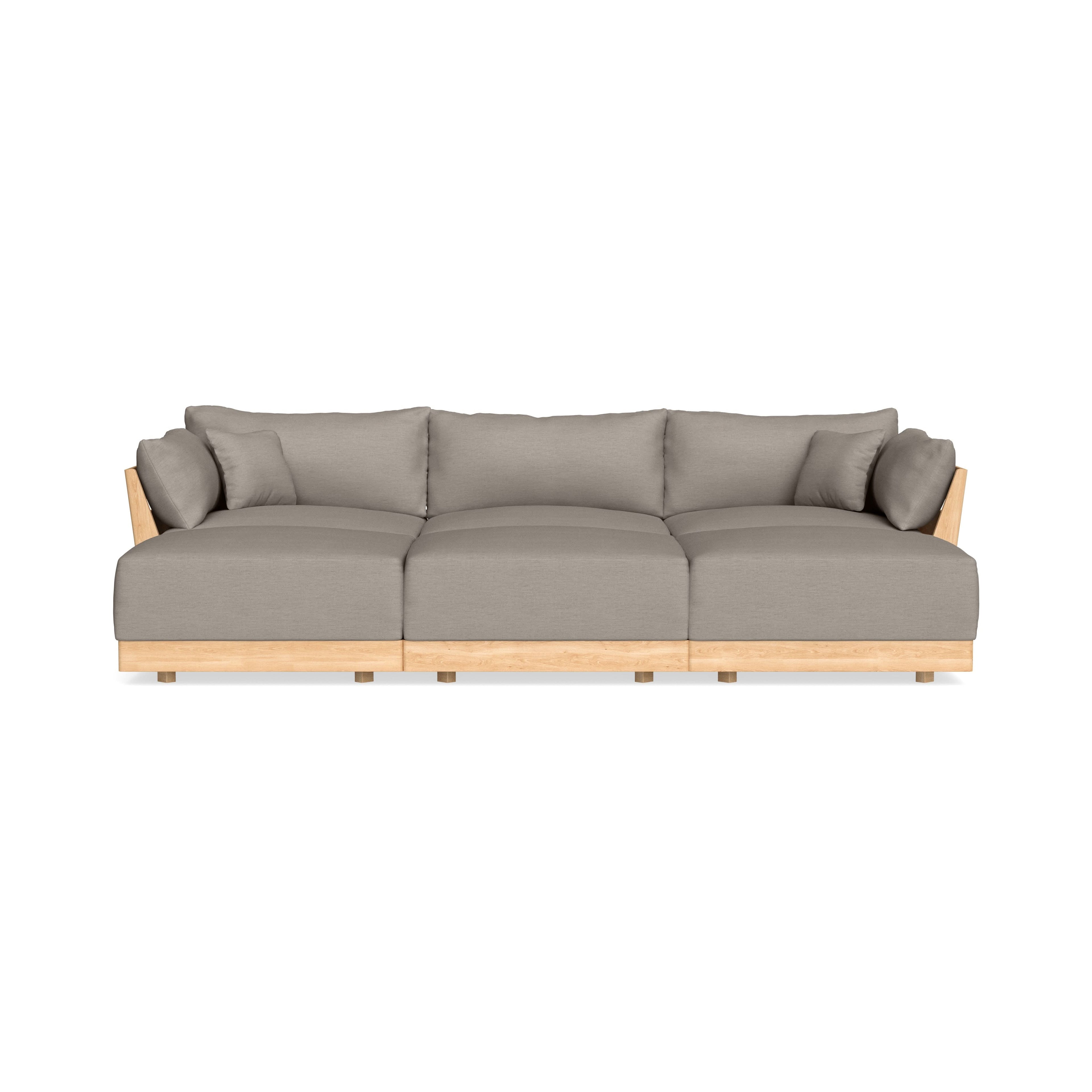 Slipcover Only - Modular Bondi 3-Seater Daybed Sofa Sectional in Cinder Gray
