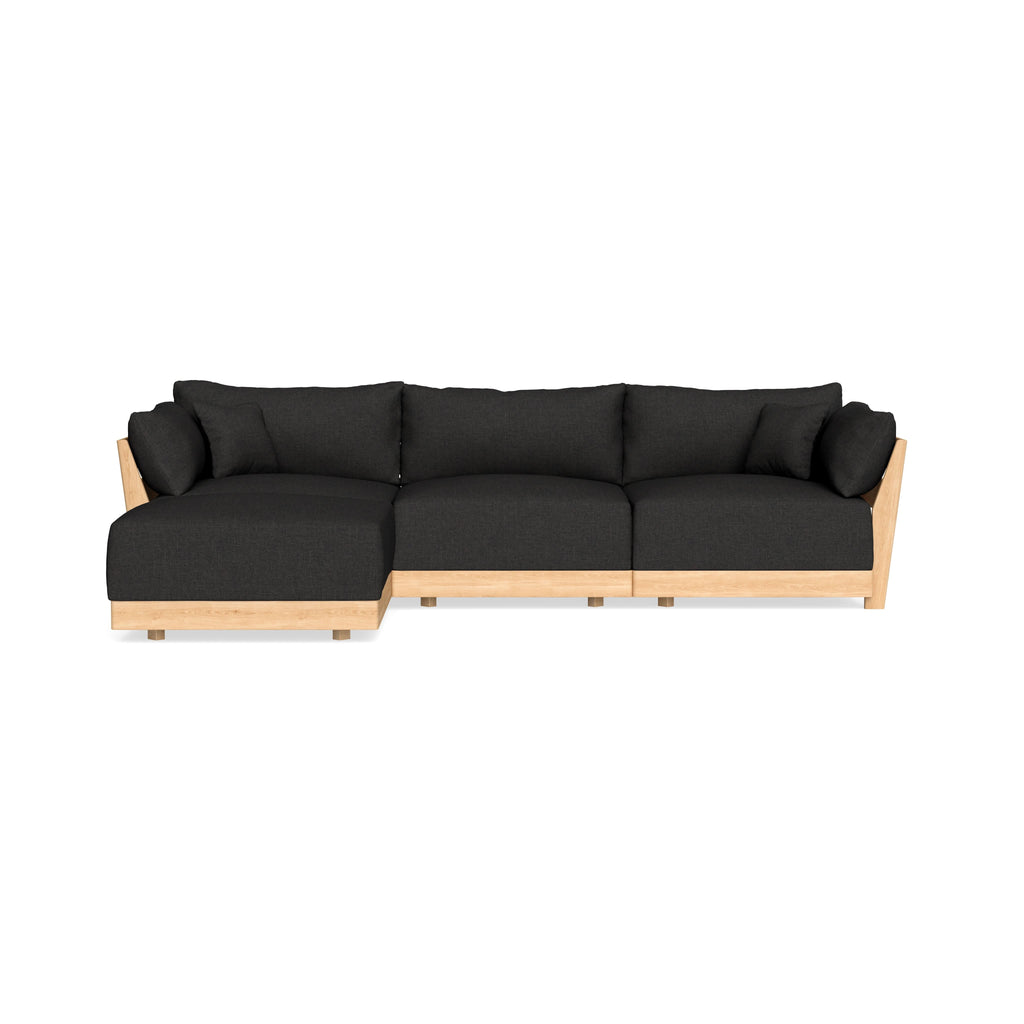 Modular Bondi Latte 3-Seater Sectional in Peppercorn | Classic Blend