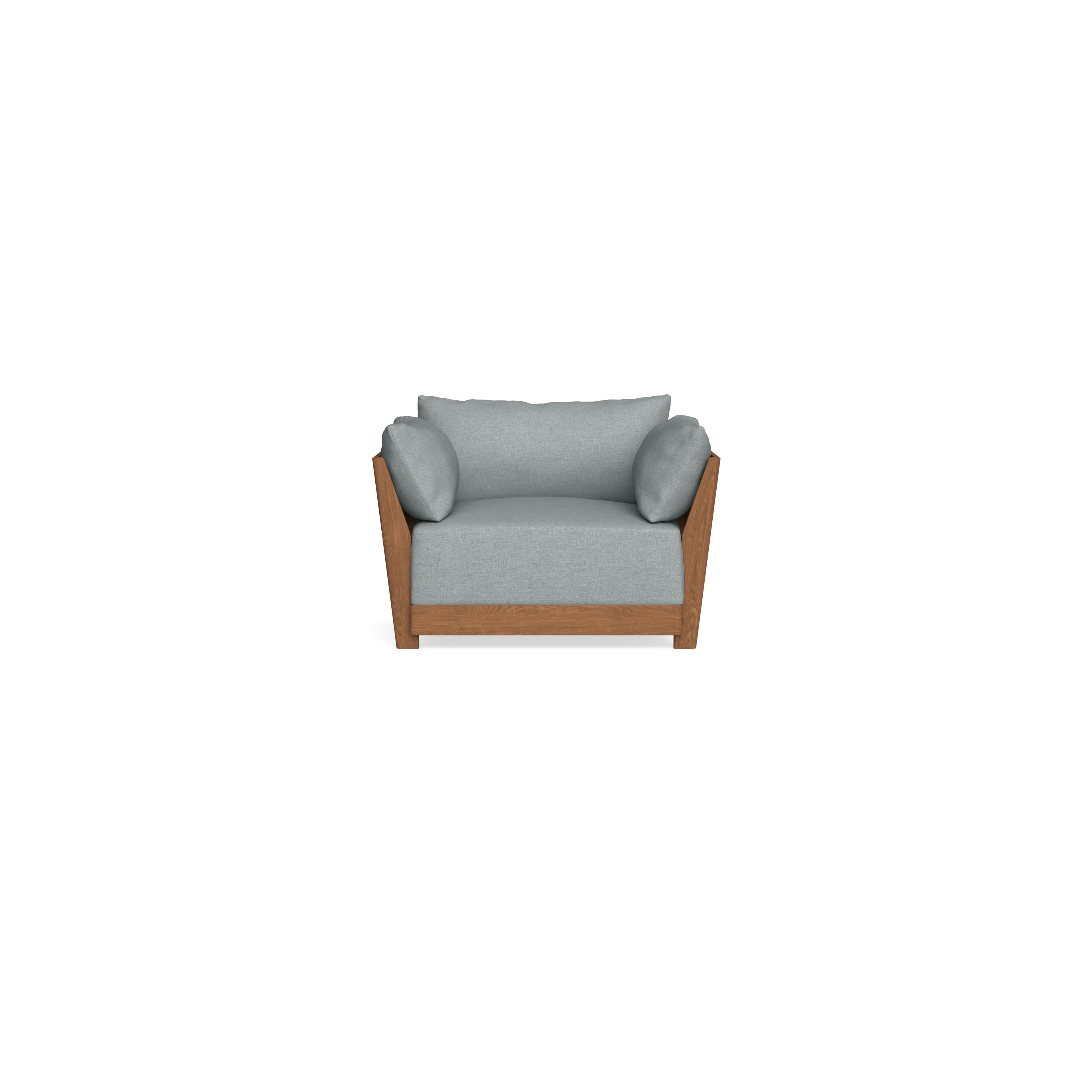 Modular Bondi Espresso Armchair in Light Steel | Classic Blend