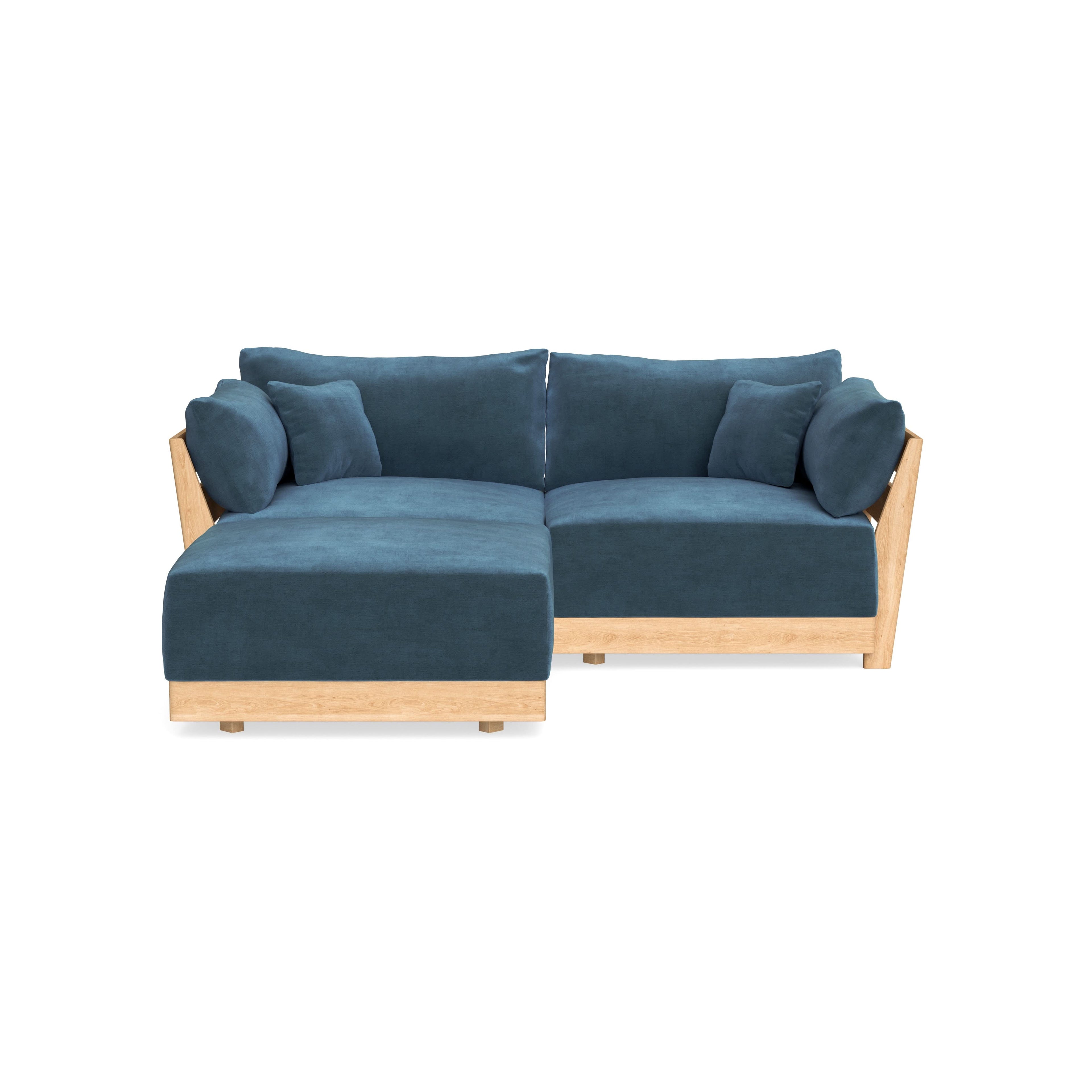Slipcover Only - Modular Bondi 2-Seater Sectional in Oxford Blue