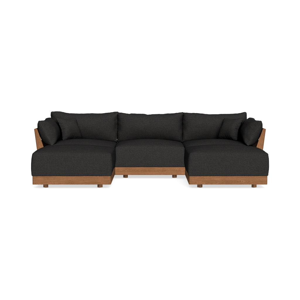 Modular Bondi Espresso 3-Seater U-Sectional in Peppercorn | Classic Blend