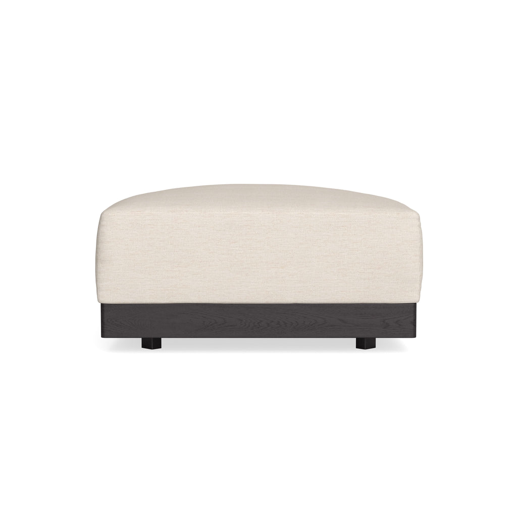 Modular Bondi Black Ottoman in Seashell | Memory Foam Blend