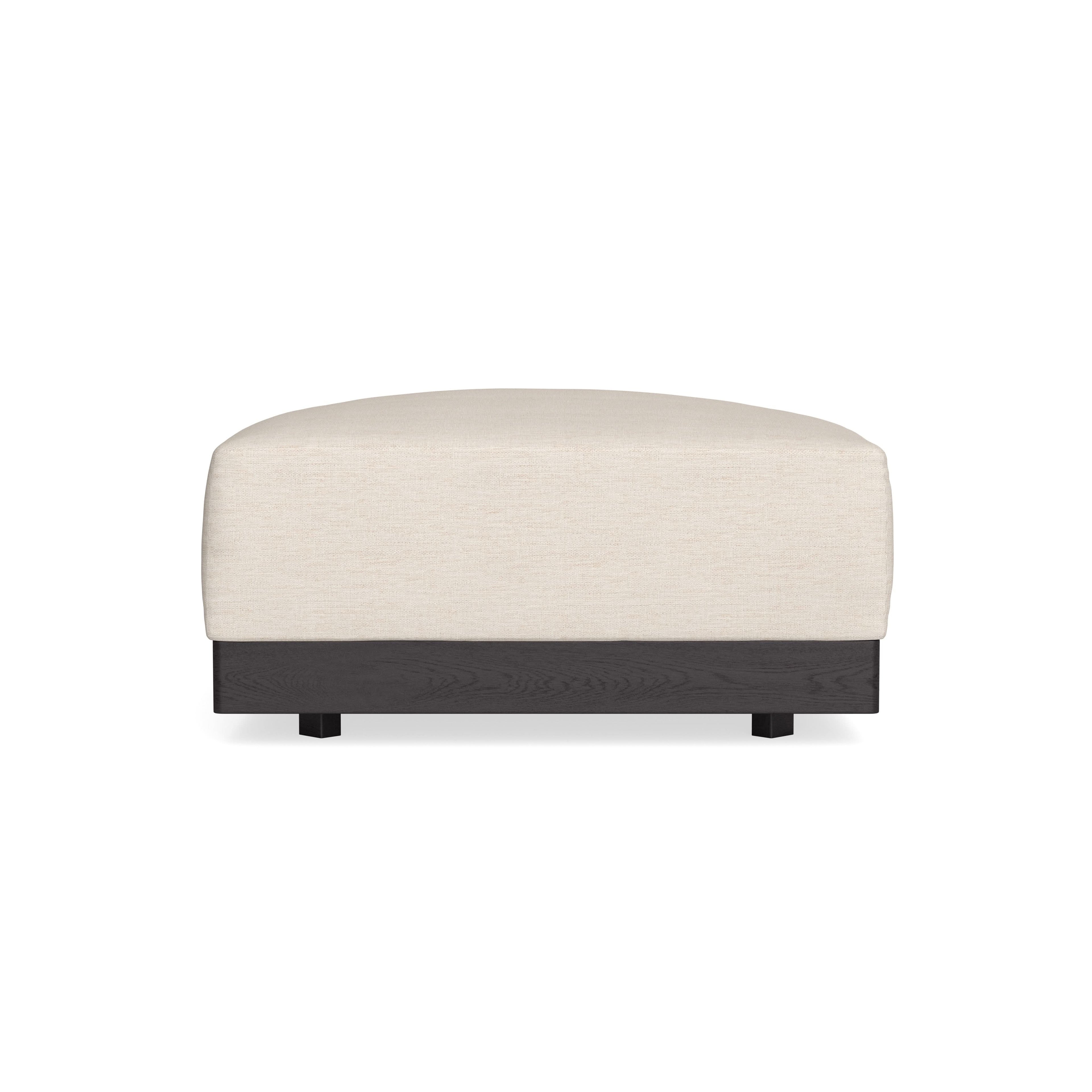 Modular Bondi Black Ottoman in Seashell | Memory Foam Blend
