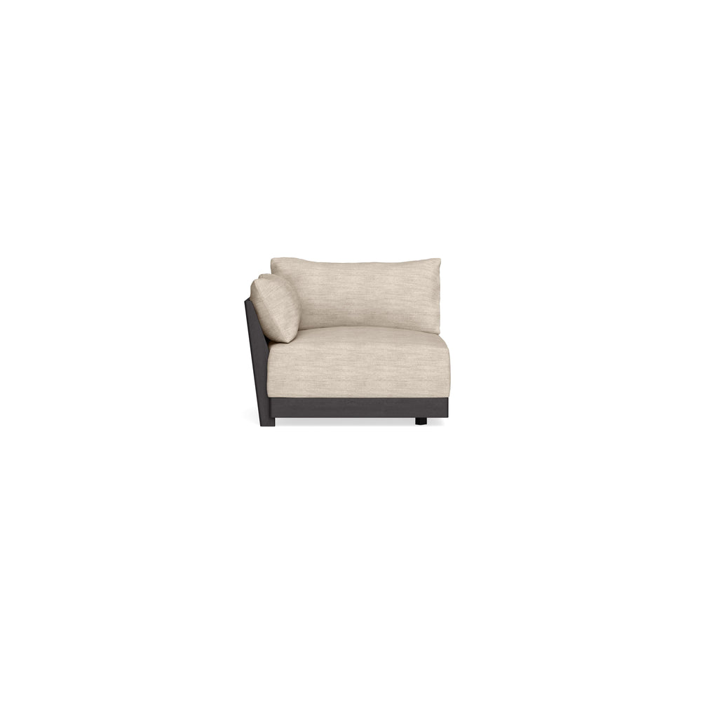 Modular Bondi Black End Chair in Wheat | Classic Blend