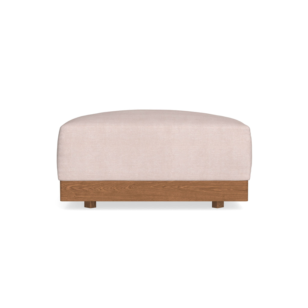 Modular Bondi Espresso Ottoman in Blush | Memory Foam Blend